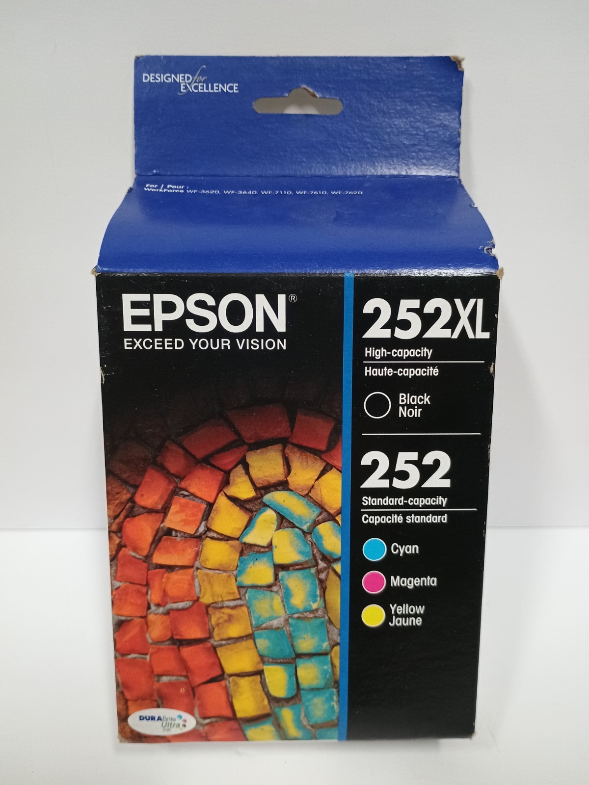 Epson 252XL/252 (T252XL-BCS) 4 PACK Black/Tri-Color Ink Cartridge Exp 10/2019