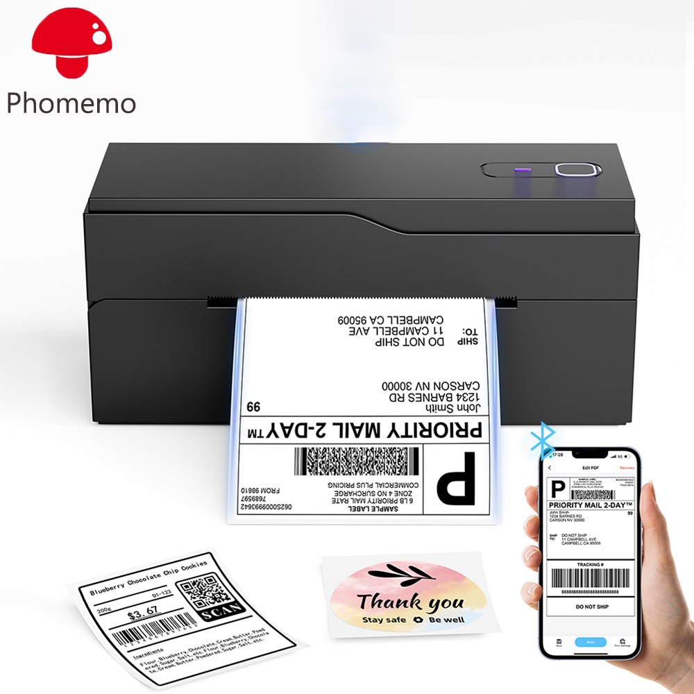 Phomemo 4×6 Bluetooth Thermal Printer Shipping Printer +30 Free Shipping Labels