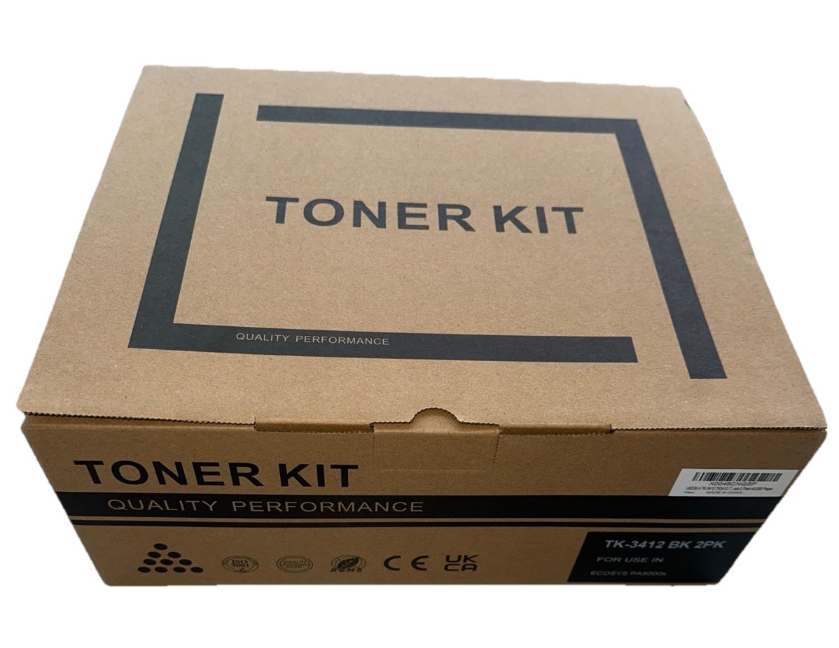 TK-3412 TK3412 Toner 2 Pack Black for Kyocera ECOSYS PA5000x 1T0C0X0US0 15.5K Pg