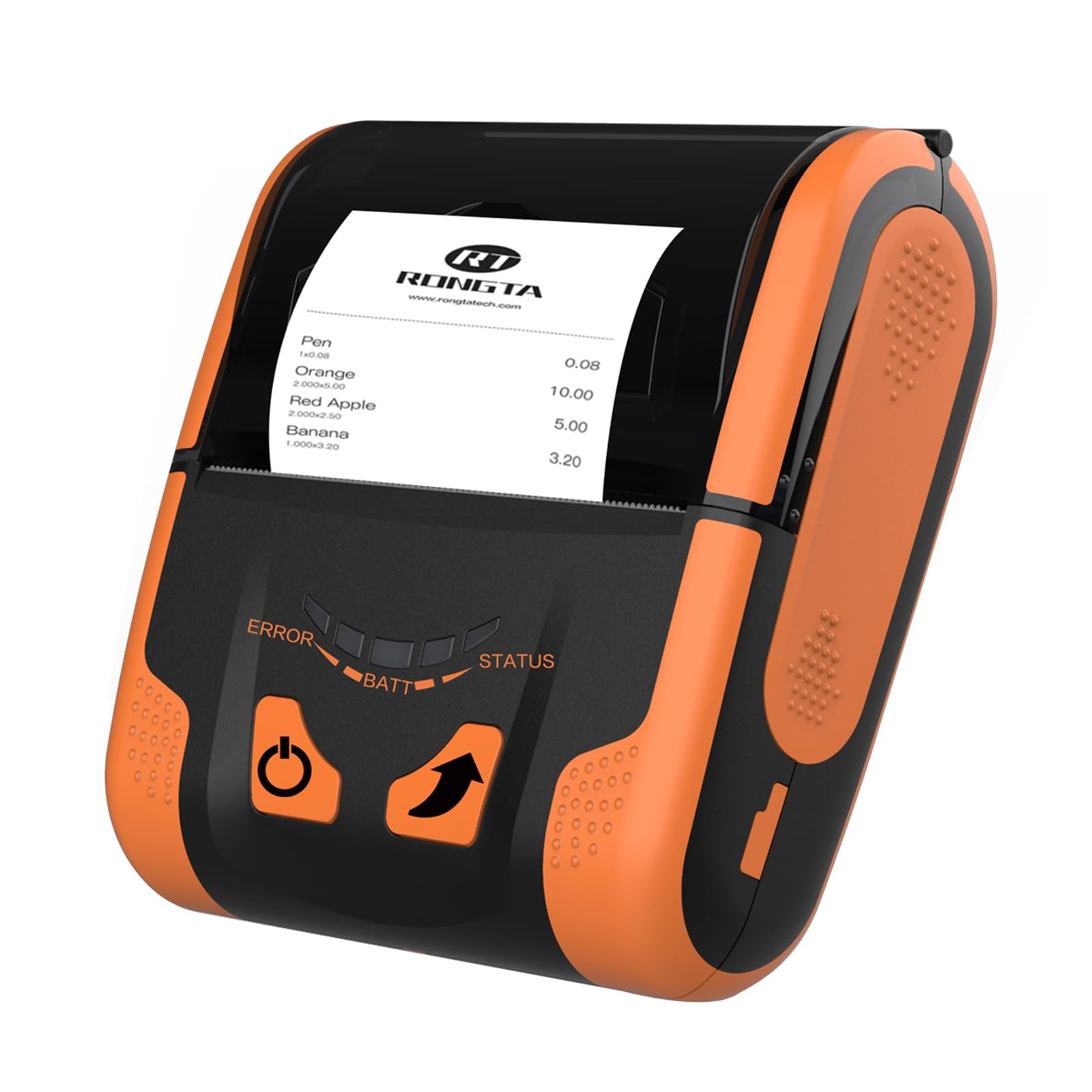 Portable 80mm POS Printer, Mobile Thermal Receipts Printer, USB&Bluetooth Connec