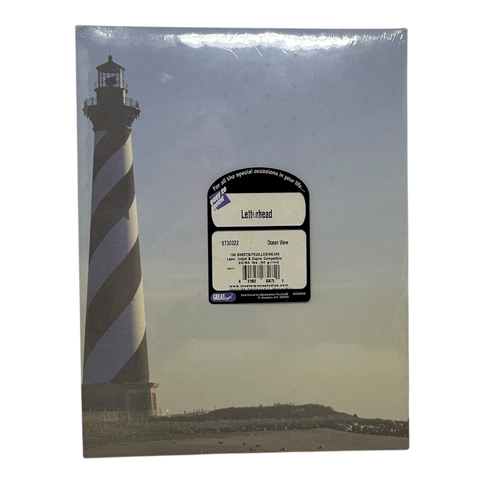 Great Papers Letterhead Lighthouse Ocean 100 Count Inkjet Copier Printer Paper
