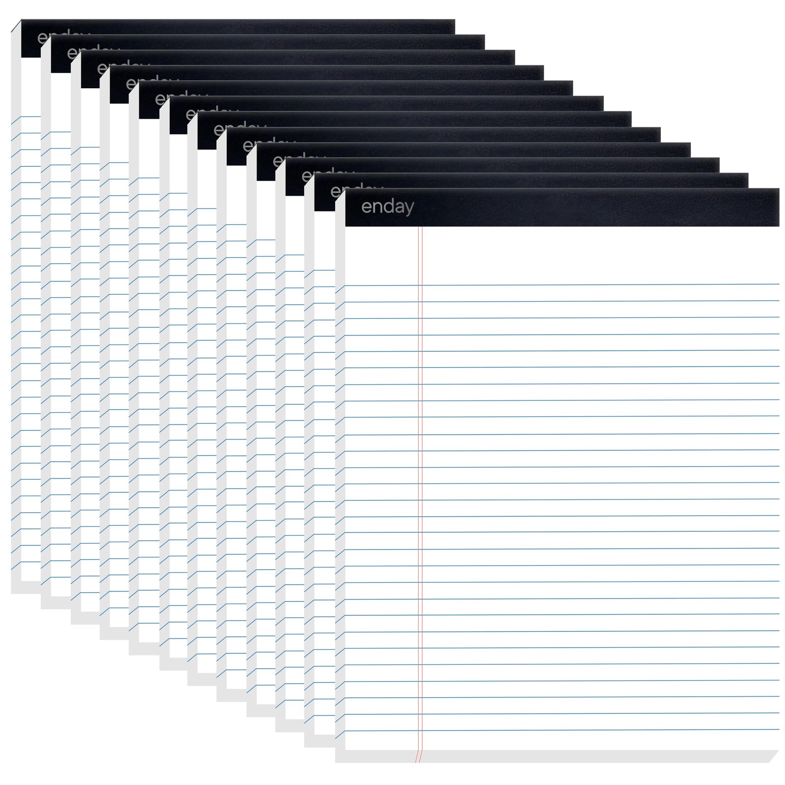 Legal Pads 8.5 x 11 Inch 12 Pack 50 Sheets White Notepad Enday Led Ruled Writing