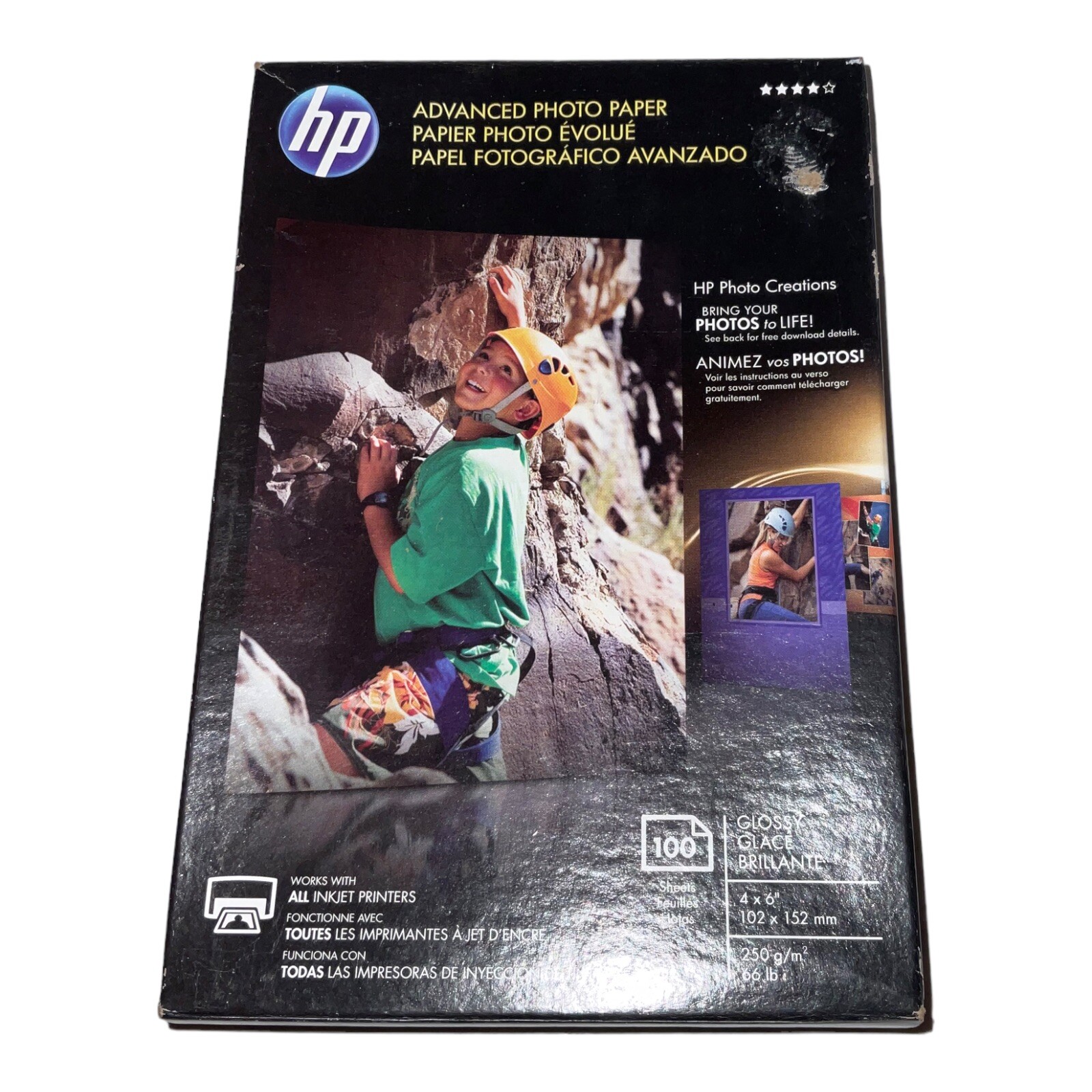 Hewlett Packard Q6638A 4 x 6 inch Glossy Printer Paper – 100 Sheets New