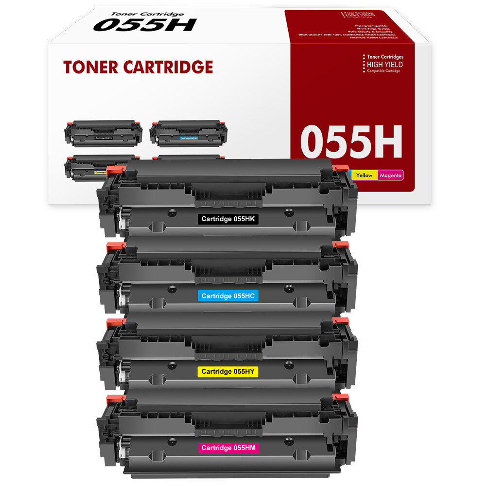 4x 055H Toner Compatible With Canon 055H imageCLASS MF741Cdw MF746Cx LBP664CX