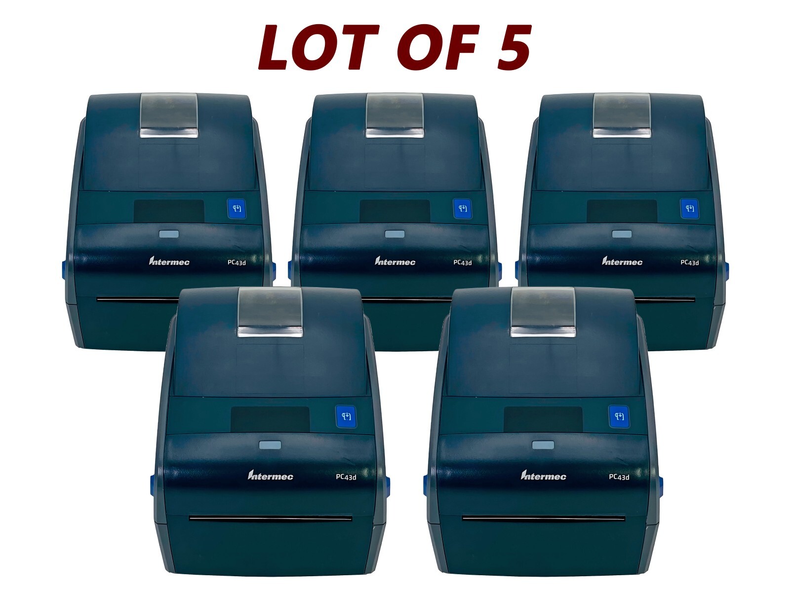 LOT OF 5 Intermec PC43d Direct Thermal Barcode Label Printer USB LAN No Adapter