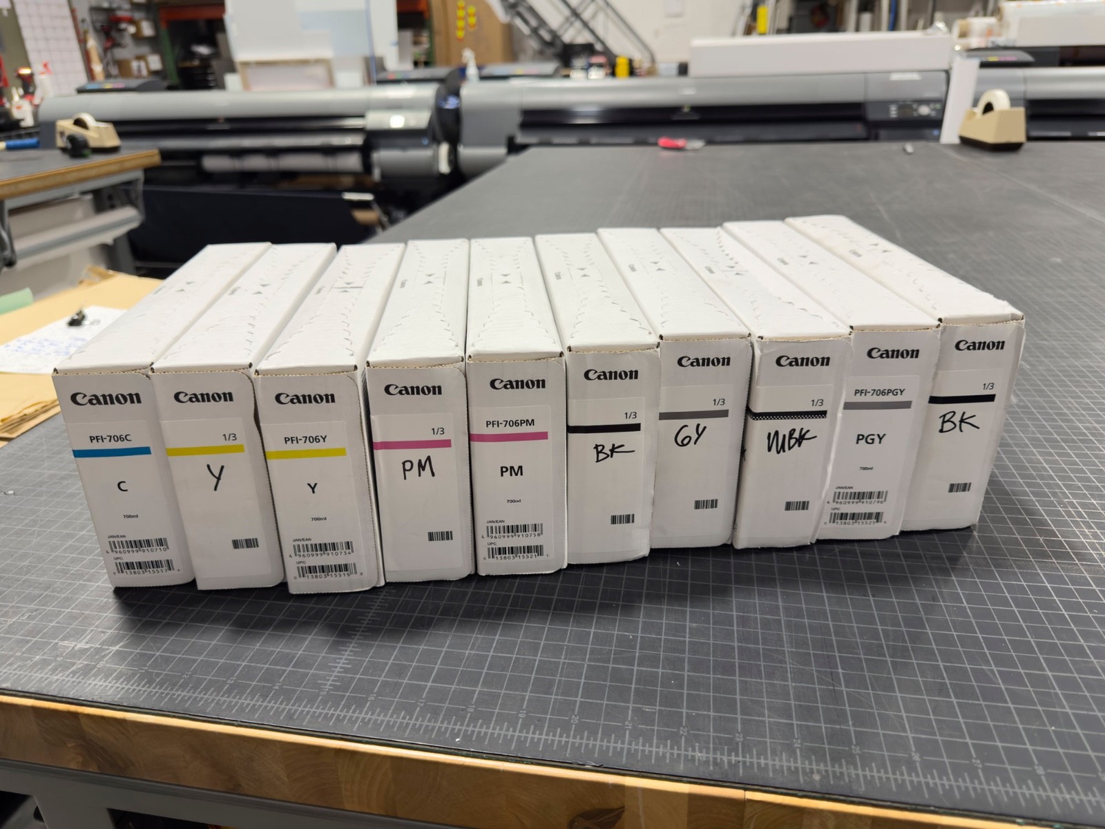 canon pfi-706, New, NOT expired. Multiple Colors