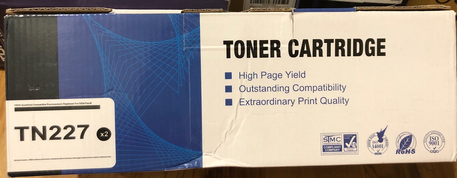 2pk TN227 Toner Cartridge for Brother TN223 HL-L3210CW L3230CDW HL-L3270CDW