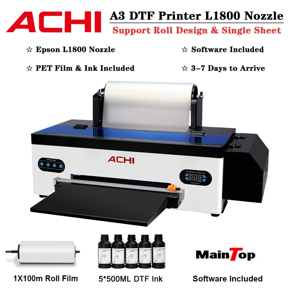 Epson L1800 A3 DTF Flatbed T-shirt Printer Direct to Film Heat Transfer to Cloth