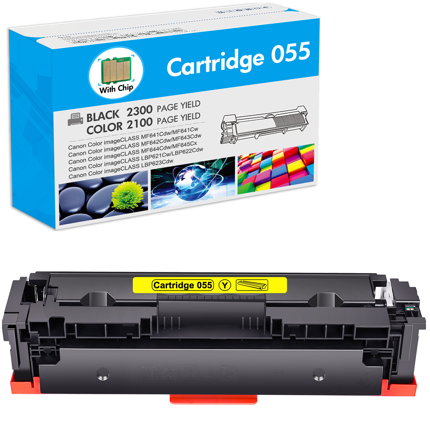 Toner Cartridge Compatible With Canon 055 ImageClass MF744Cdw MF746Cx LBP664CX
