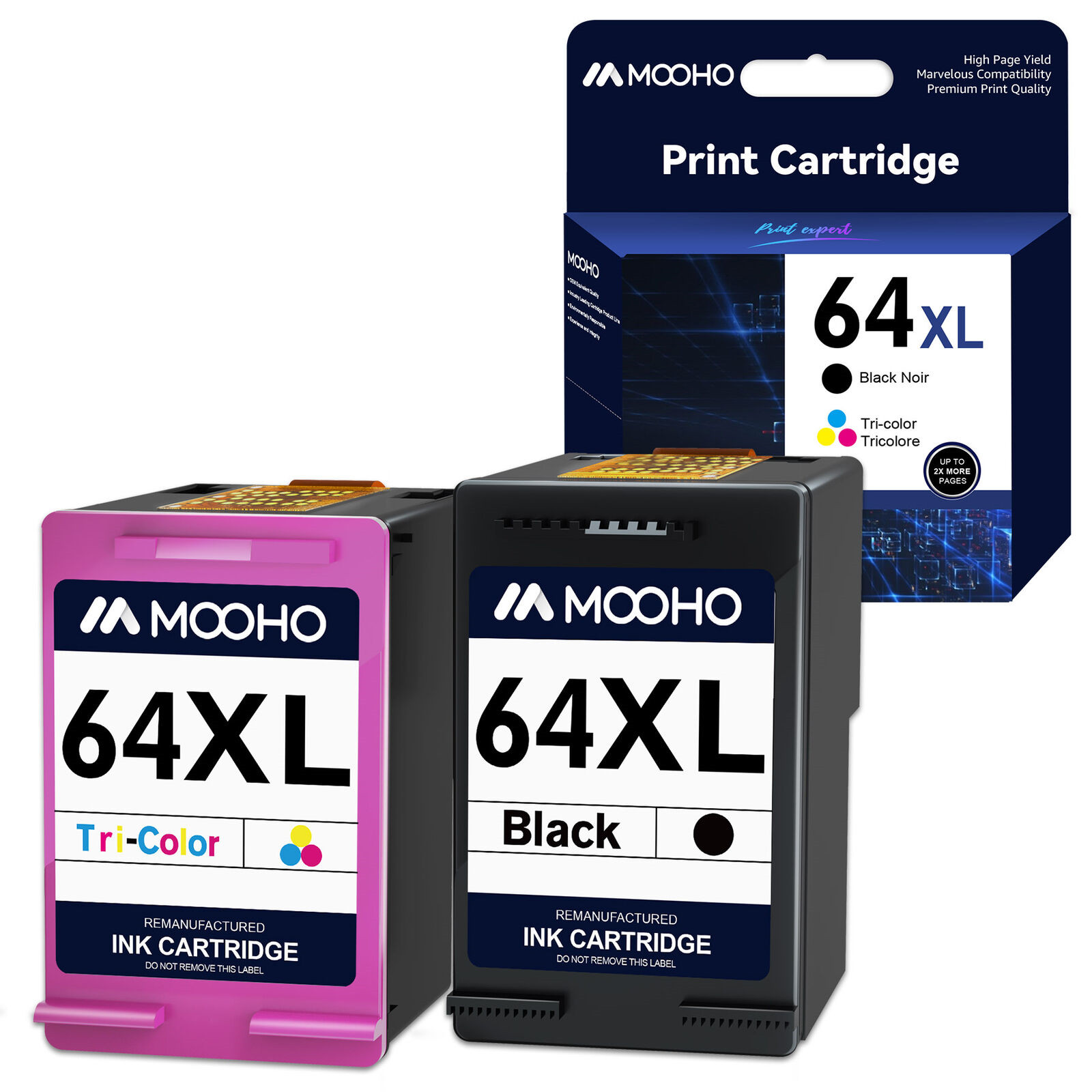 64 XL 64XL Black Color Ink for HP ENVY 7855 7858 7130 7132 7164 7820 printer