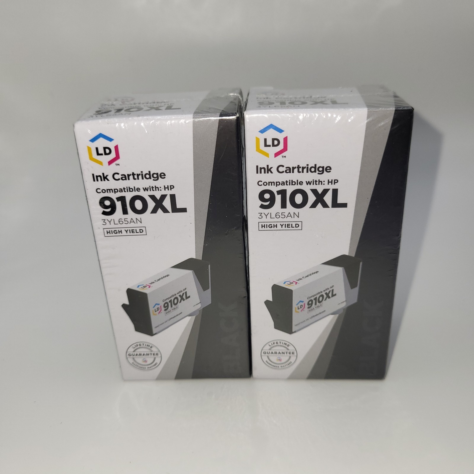 Set Of 2 LD Ink Cartridge Replacements for HP 910XL High Yield *BLACK* – 3Yl65AN