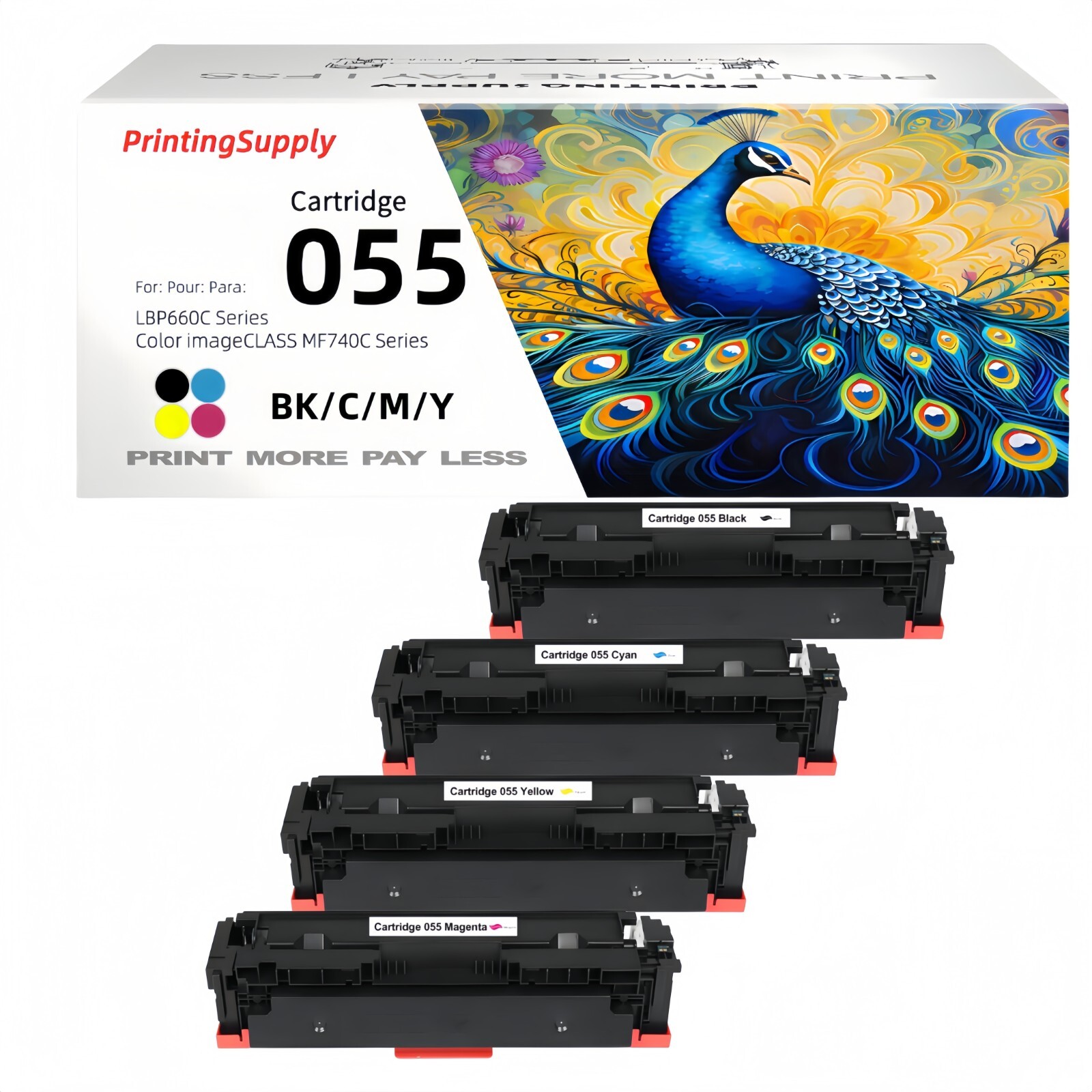055 Toner Cartridge For Canon 055 Color ImageCLASS MF741cdw MF743cdw MF745 Lot