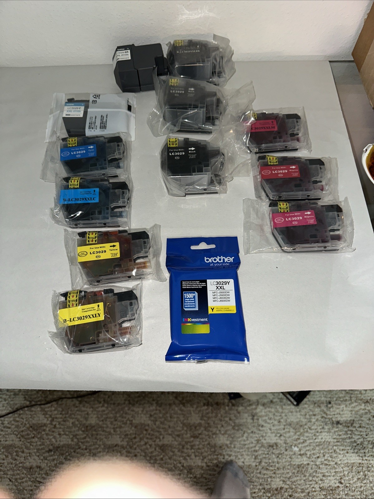 Lot of 14 Genuine Brother LC3029 XXL Super High Yield Ink Cartridges – EXPIRED