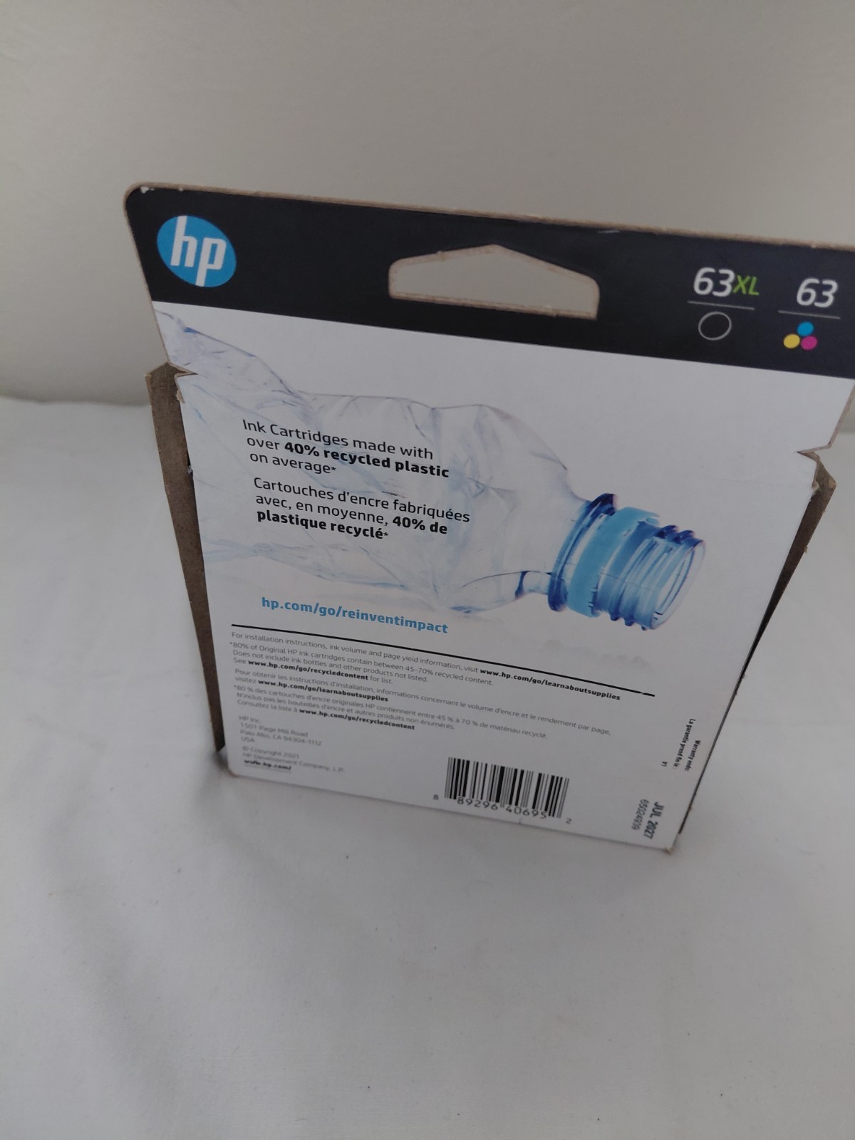 Genuine HP 63XL Black HP 63 Regular Color Ink Cartridges Combo Set EXP 2027 NIB