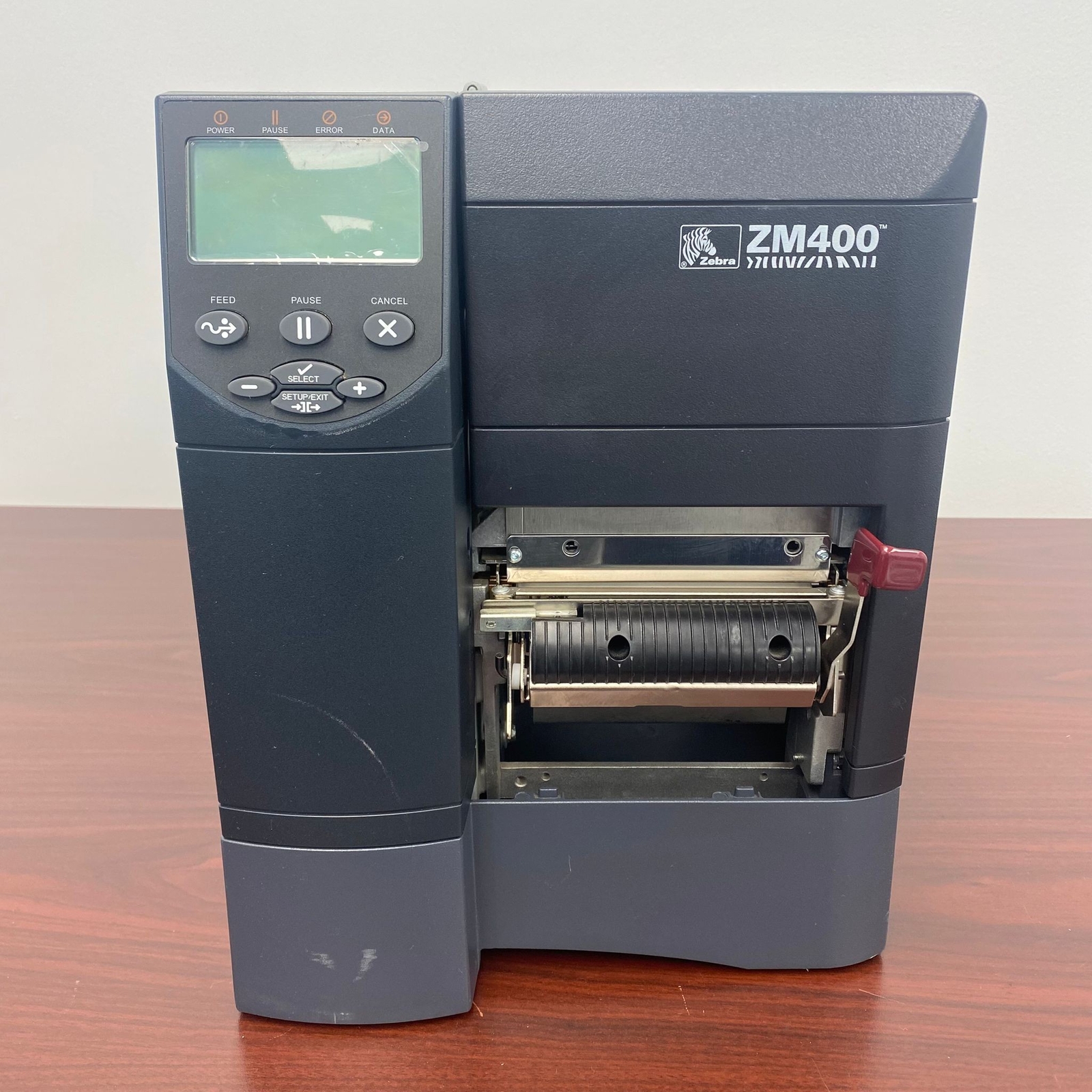 Zebra ZM400 Direct Thermal Label Barcode Printer ZM42Z-2001-4100D w/Peel Rewind