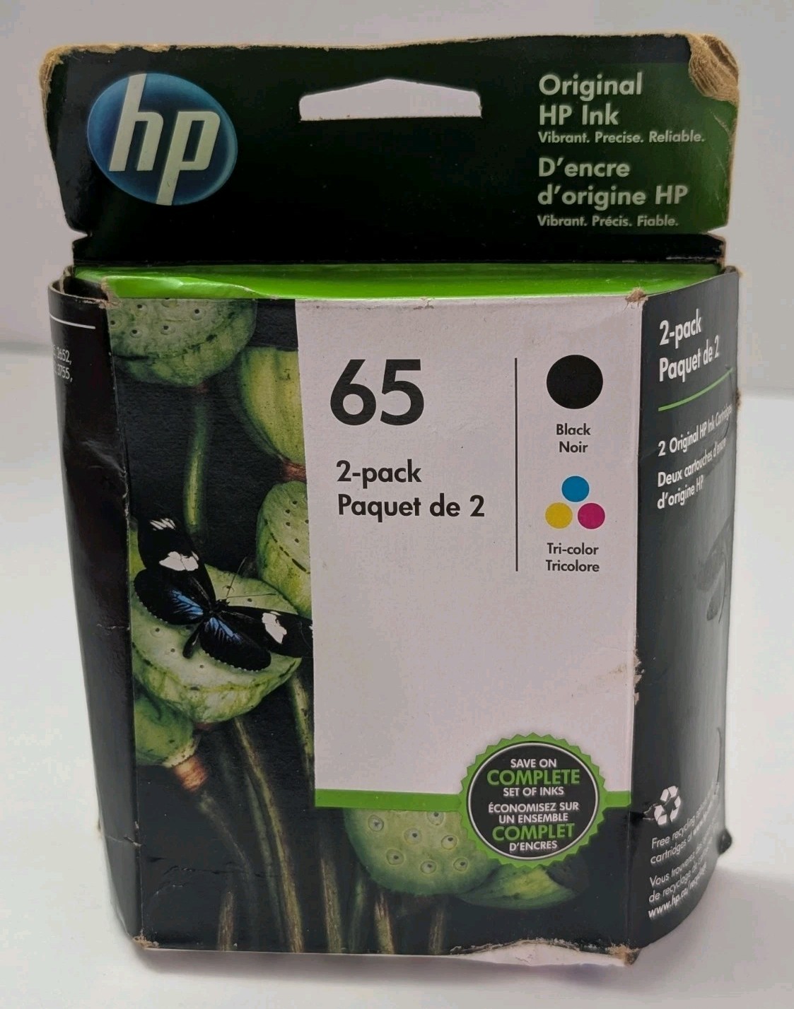 New SEALED HP 65 T0A36AN Black/Tri-color Ink Cartridge EXP 07/2021 Genuine