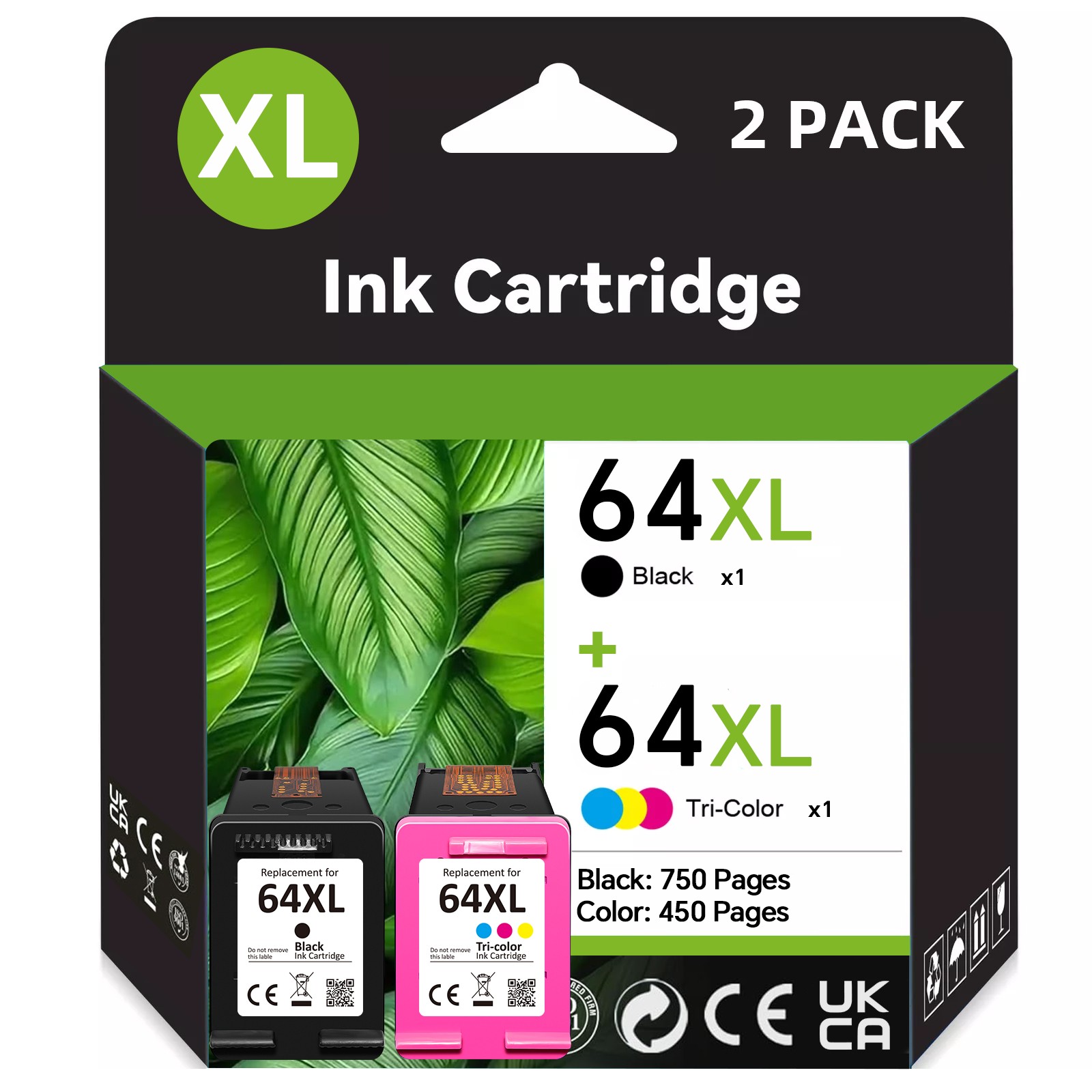 64XL Ink Cartridges for HP ENVY Photo 7855 7155 7858 6255 7800 6252 6255 Printer