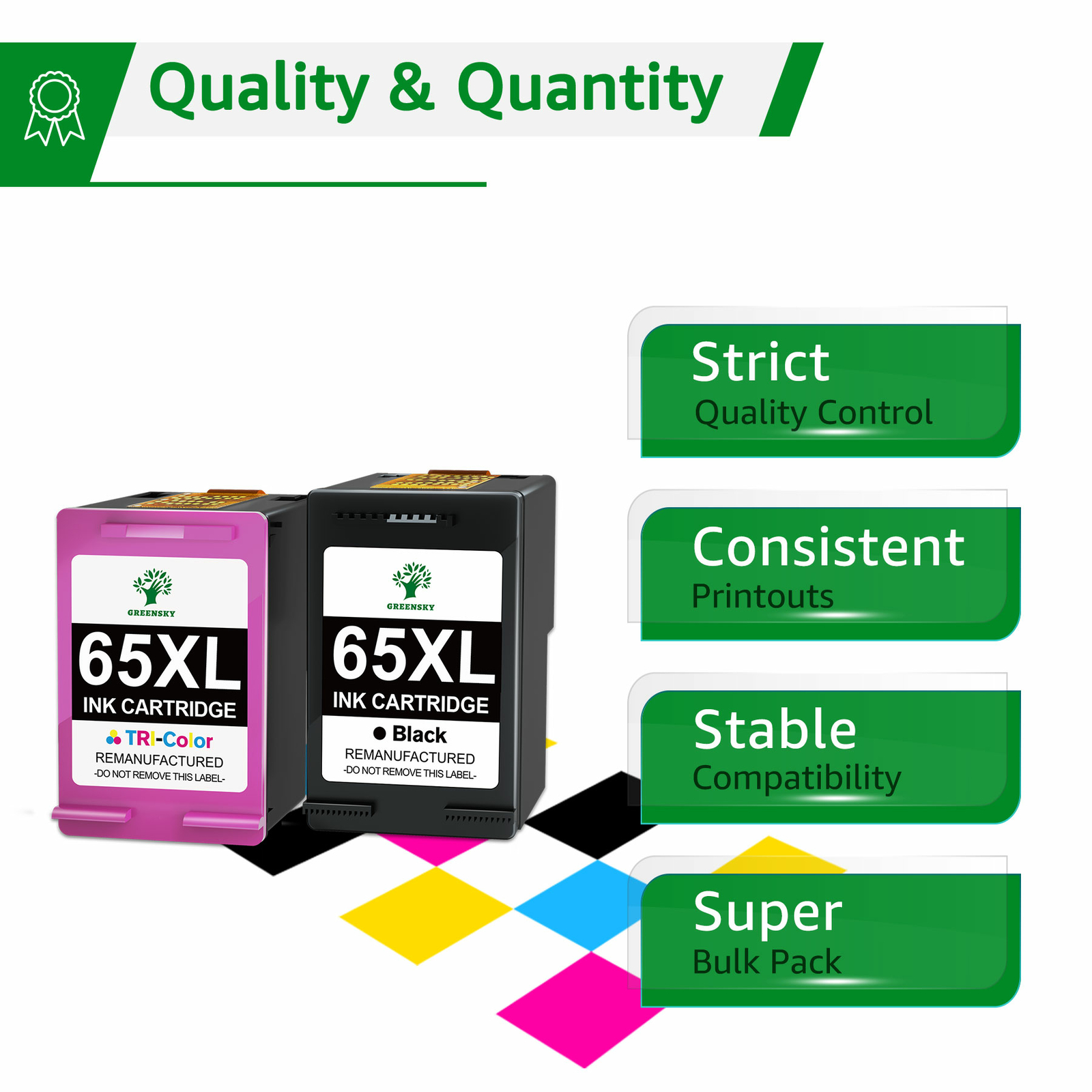 65XL Black Color Ink For HP Deskjet 2652 2655 3752 3755 3758 ENVY 5052 5055 5058