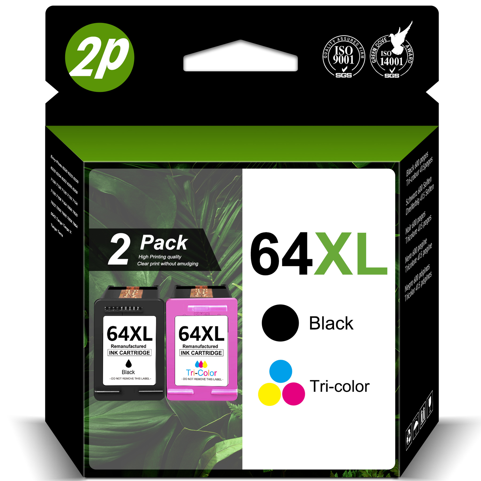 64 XL Ink Cartridge for HP 64XL ENVY 5542 6255 6258 7130 7132 7164 7830 7855 lot