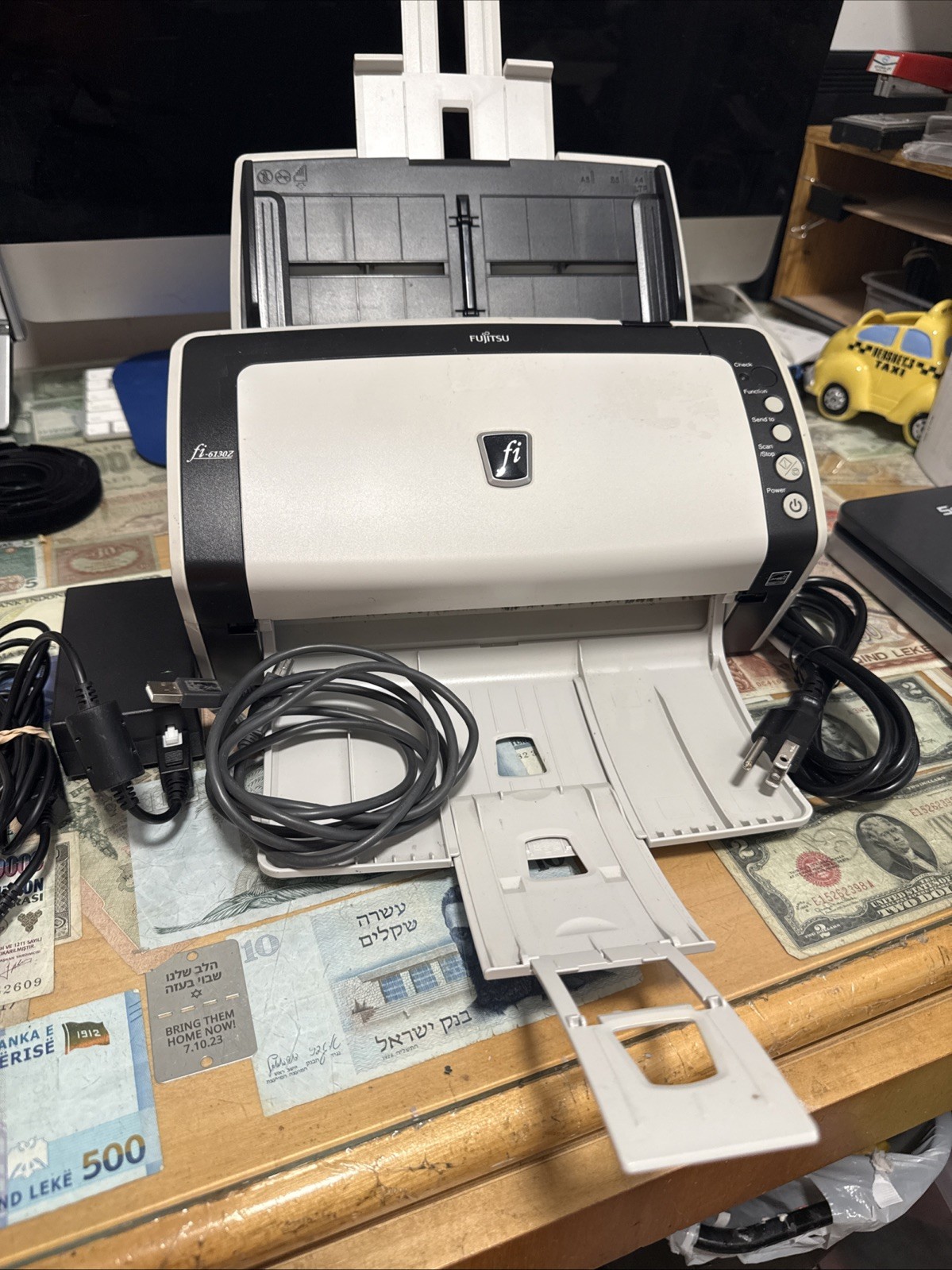 Fujitsu Fi-6130Z Color Duplex Sheet-Fed Document Scanner W/Power Cord, USB cable