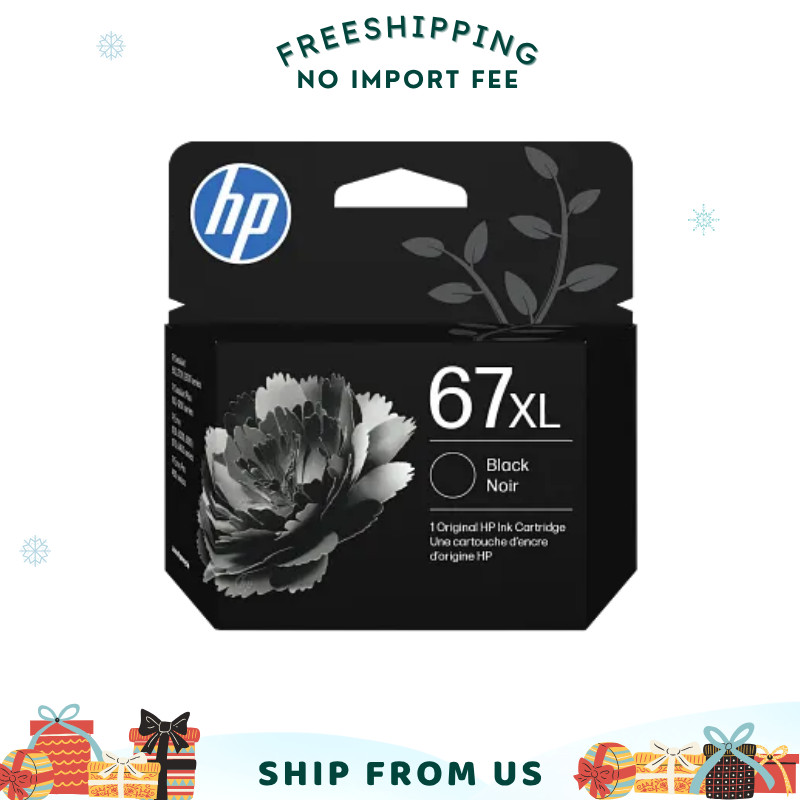 HP 67XL High Yield Black Original Ink Cartridge, 2/Pack