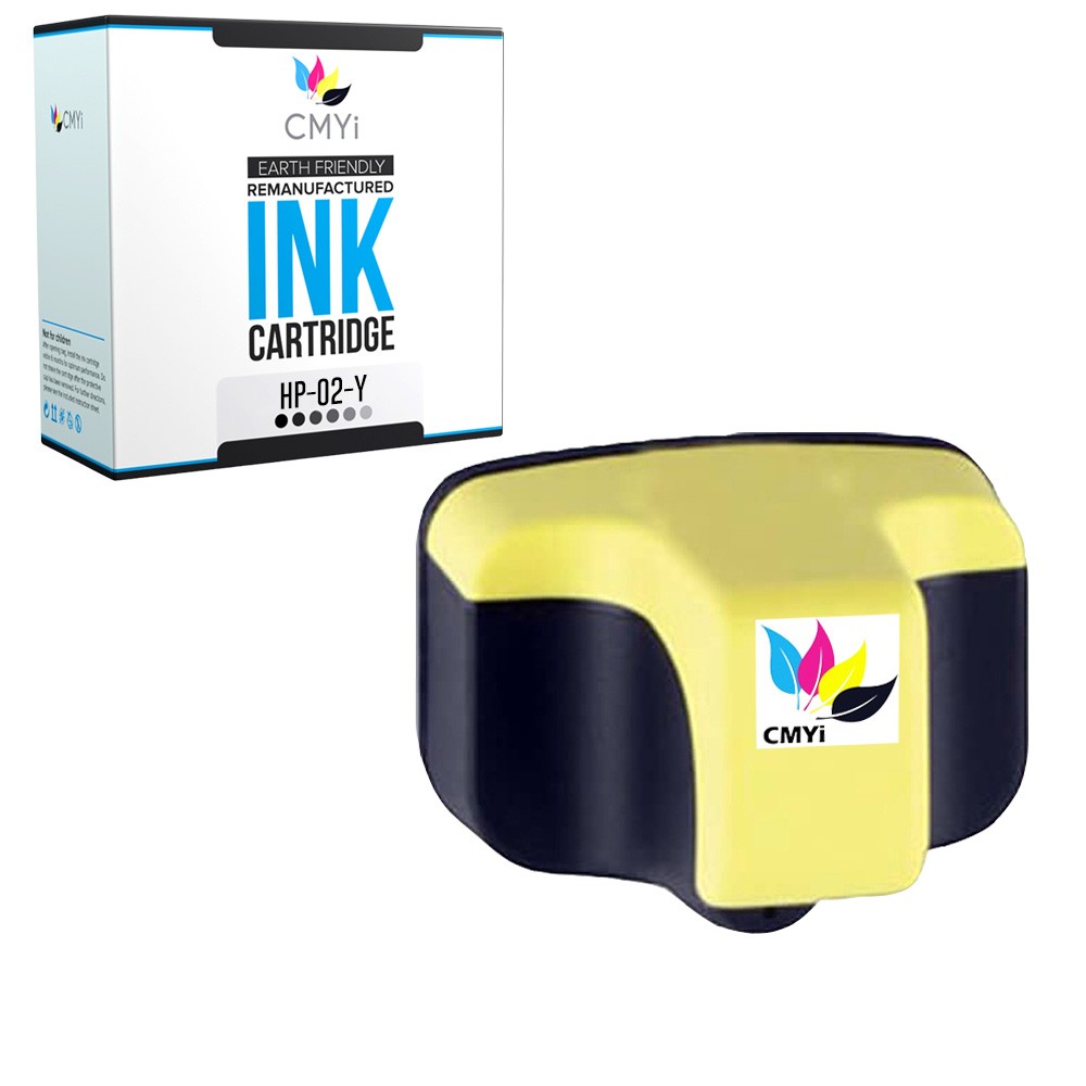 CMYi Replacement Ink Catridges Lot for HP 02 Black Color Fits Photosmart Printer