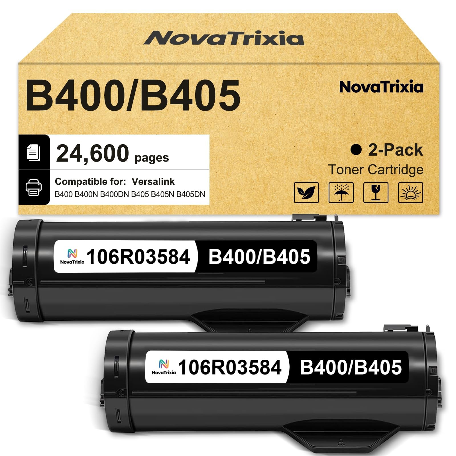 ** NEW Xerox Toner Cartridges | B400 / B405 | Black | High Yield | 2-Pack