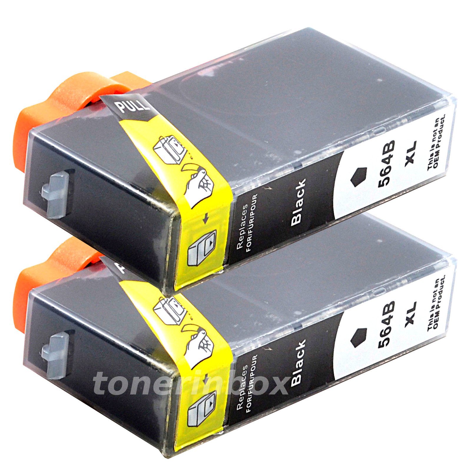 2pk Generic 564XL Black Ink For HP Deskjet 3070a 3520 3521 3522 3526