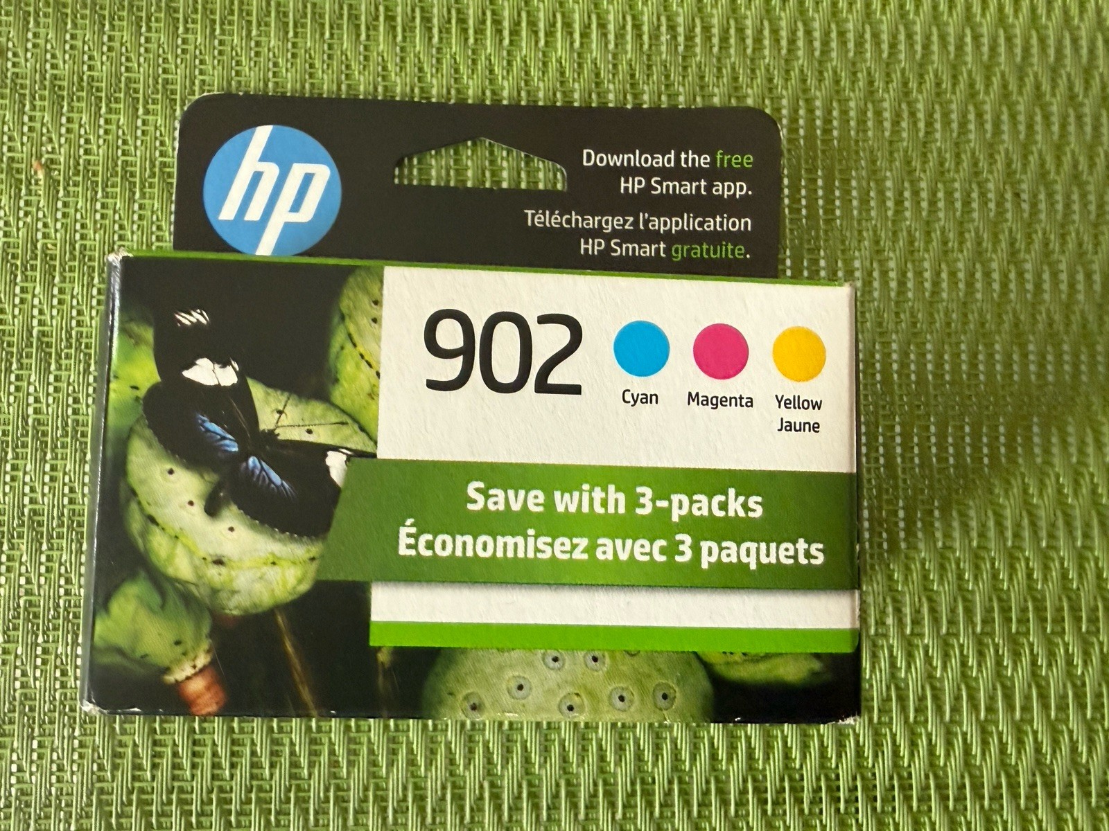 HP 902 Cyan, Magenta, Yellow Ink Cartridge Sealed, Exp 2/2027