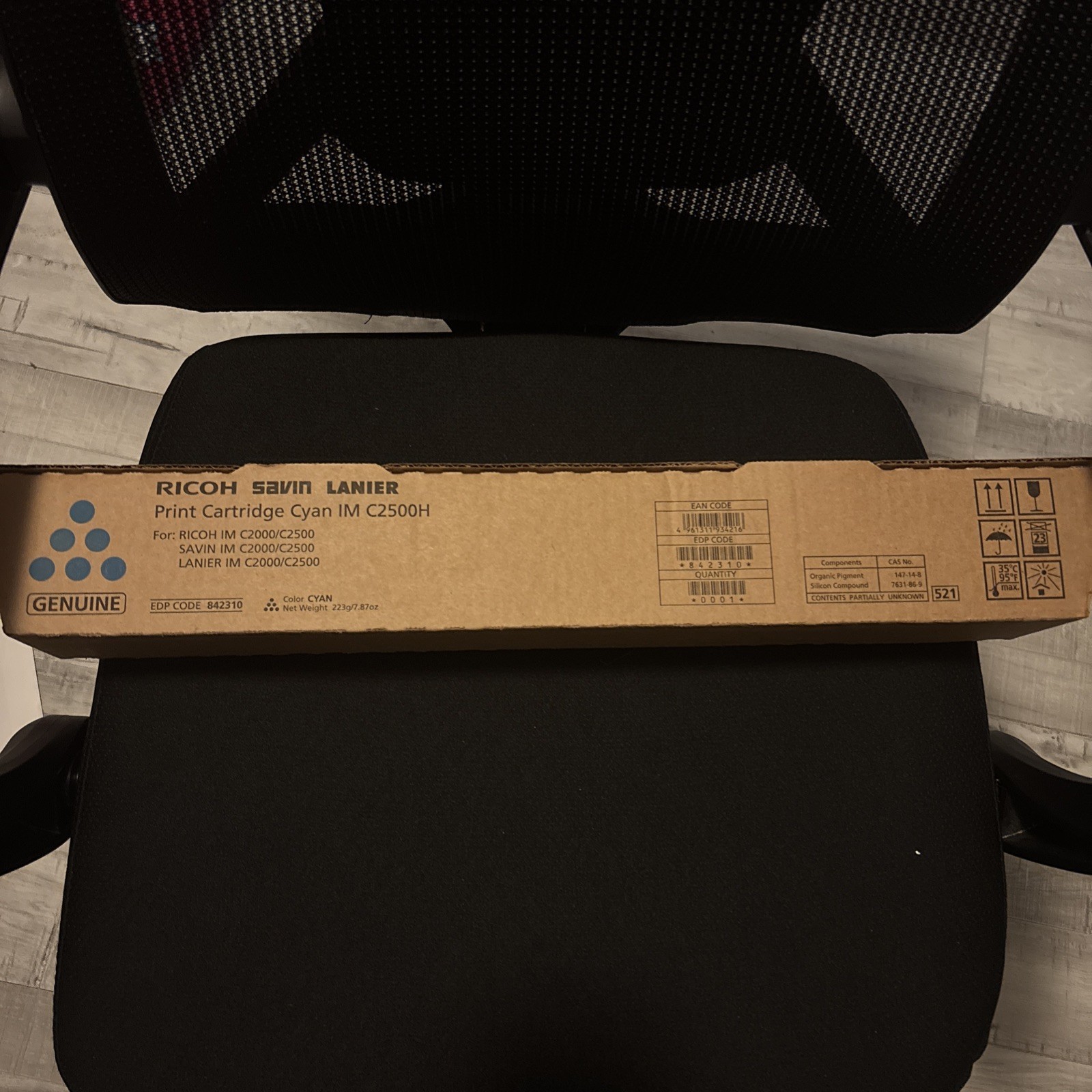 Genuine Ricoh 842310 IM C2500H Cyan Toner Cartridge in Retail Packaging