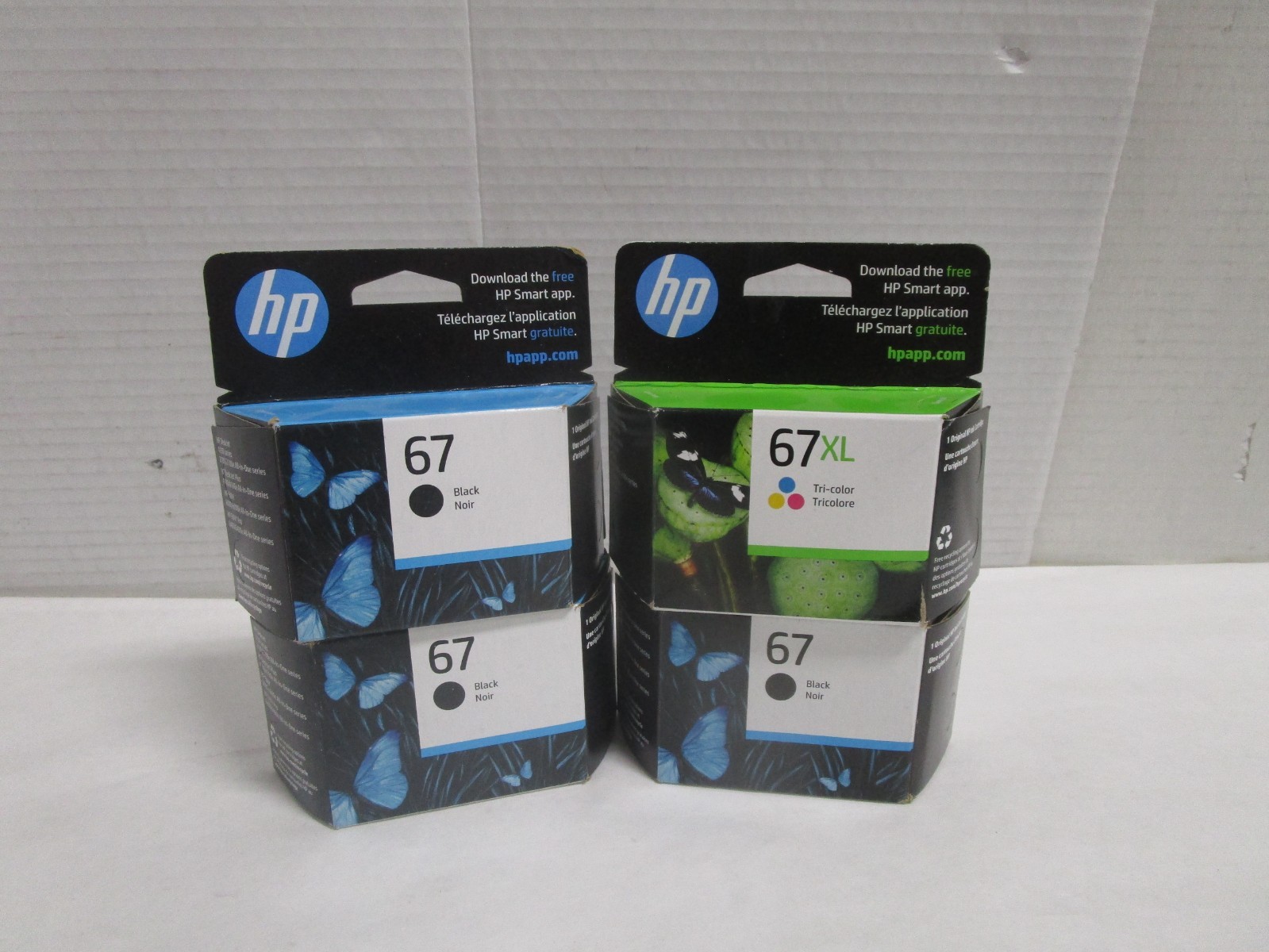 HP 67 deskjet 2800 e ink cartridges black 67 brand NEW LOT OF 4 EXPIRED DATES