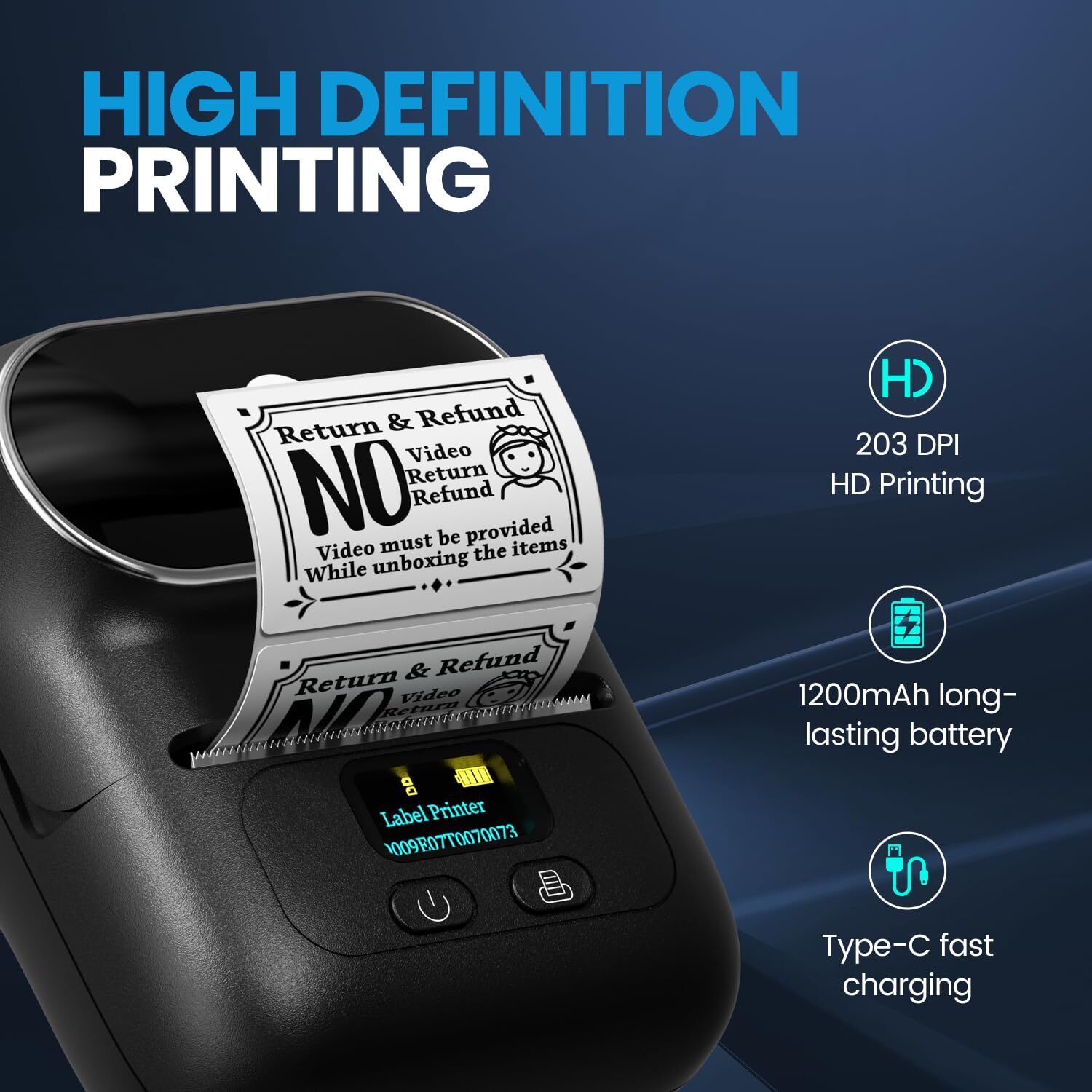 Phomemo M110 Label Maker Thermal Bluetooth Labeling Device Barcode Printer Lot