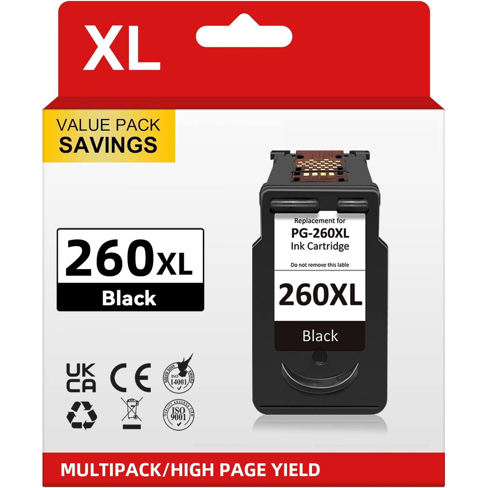 1PK PG-260XL Black Ink Cartridge For Canon 260XL Ink PIXMA TS5320 TS6420 TS6420a