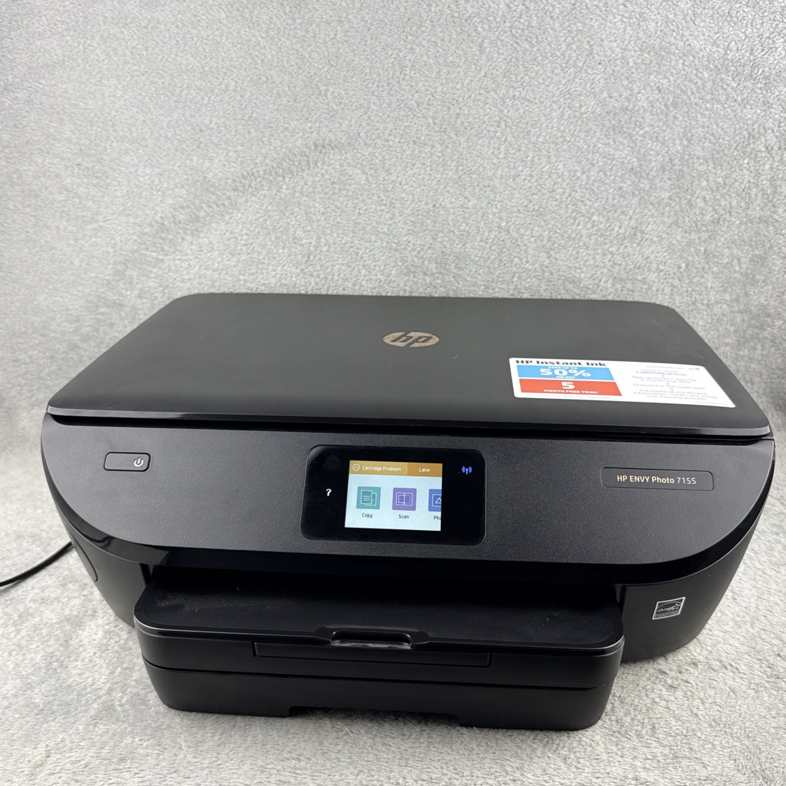 HP Envy Photo 7155 Inkjet Printer Wireless Print Scan Copy Black Needs Ink