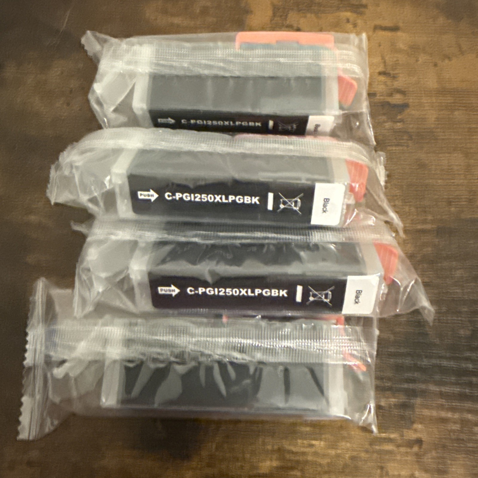 Canon PGI-250XL PGBK Black Genuine/Original Inkjet Ink Cartridge Lot Of 4