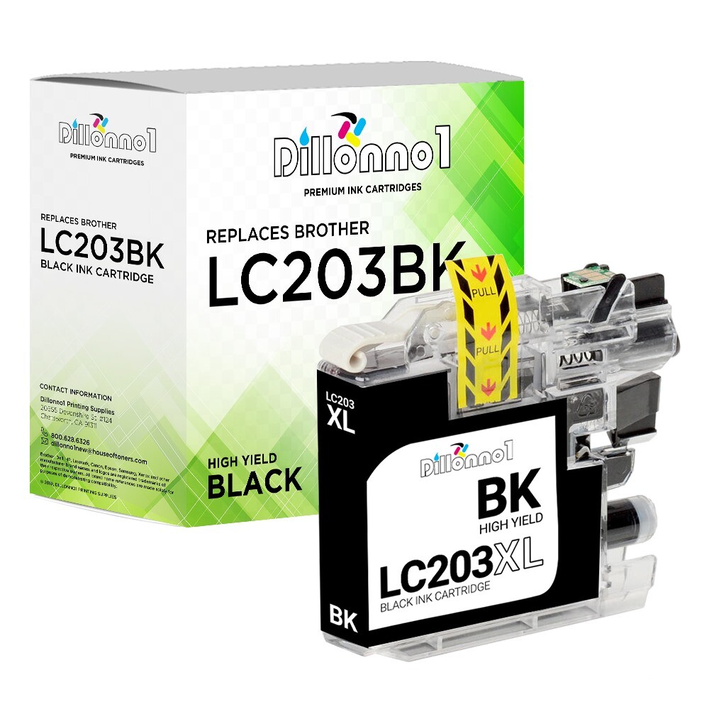 LC203 BK Black Compatible Ink Cartridge for Brother MFC-J4620DW MFC-J5520DW