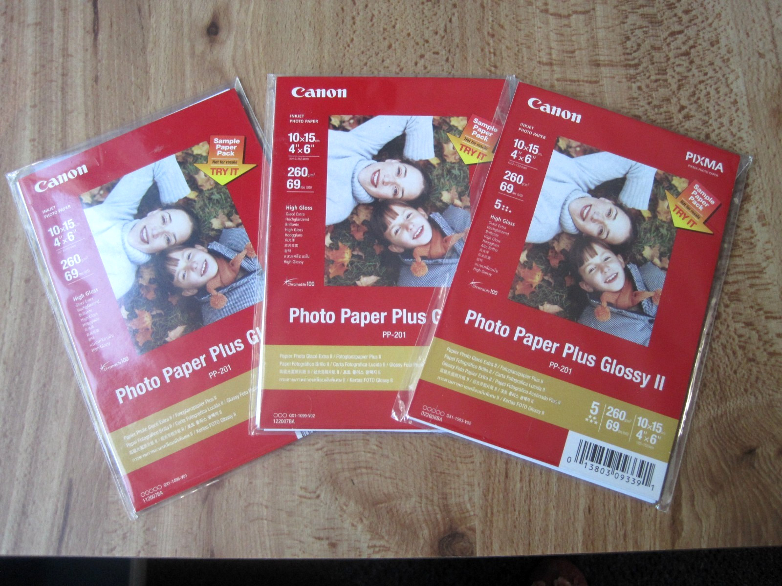 CANON 4×6 inch Photo Paper Plus Glossy II Sample Pack Lot 12 sheets PP-201 NIP
