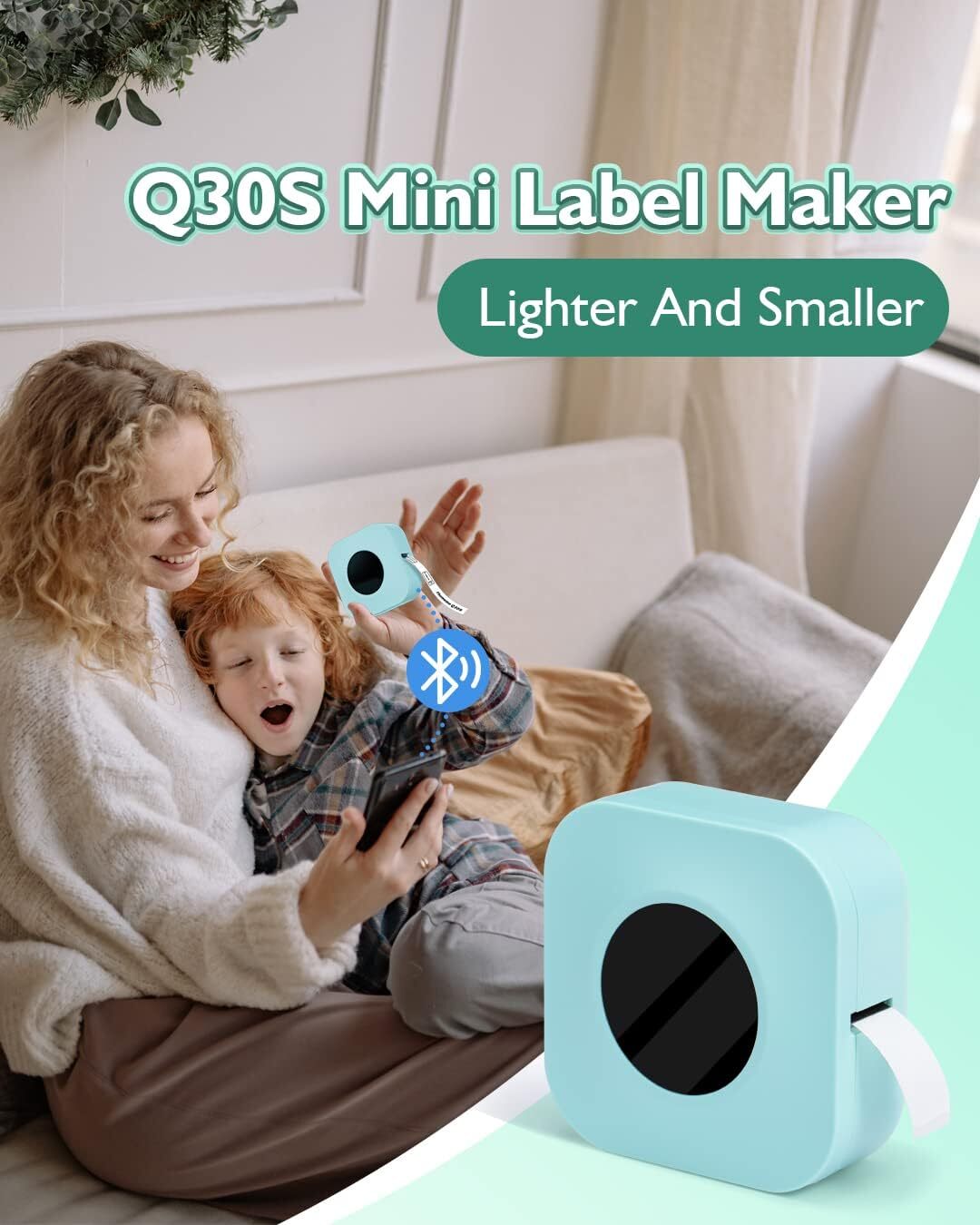 Phomemo Mini Label Maker Q30S Bluetooth Wireless Thermal Label Printer Machine