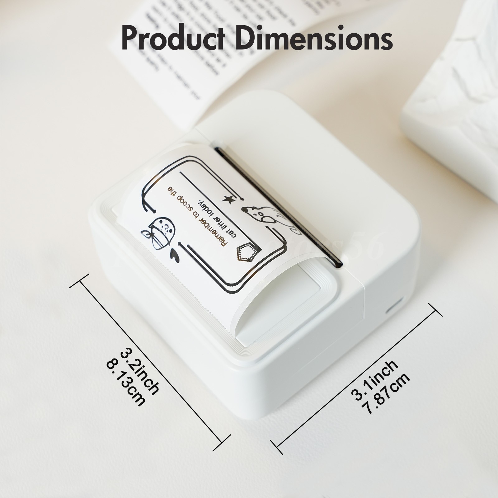 LOT Mini Wireless Thermal Label Maker Inkless Sticker Printer with Templates