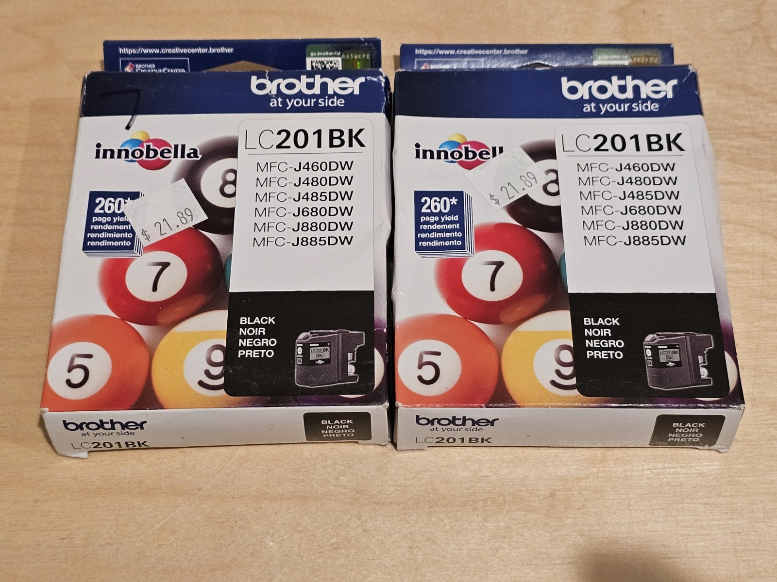 Genuine Brother LC201BK BLACK Ink Cartridge Sealed Box Fresh New 06/2027