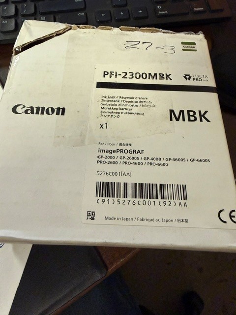 Canon PFI-2300 MBK Matte Black Ink Tank GP 2000 4000 OEM NEW EXP 11-2027