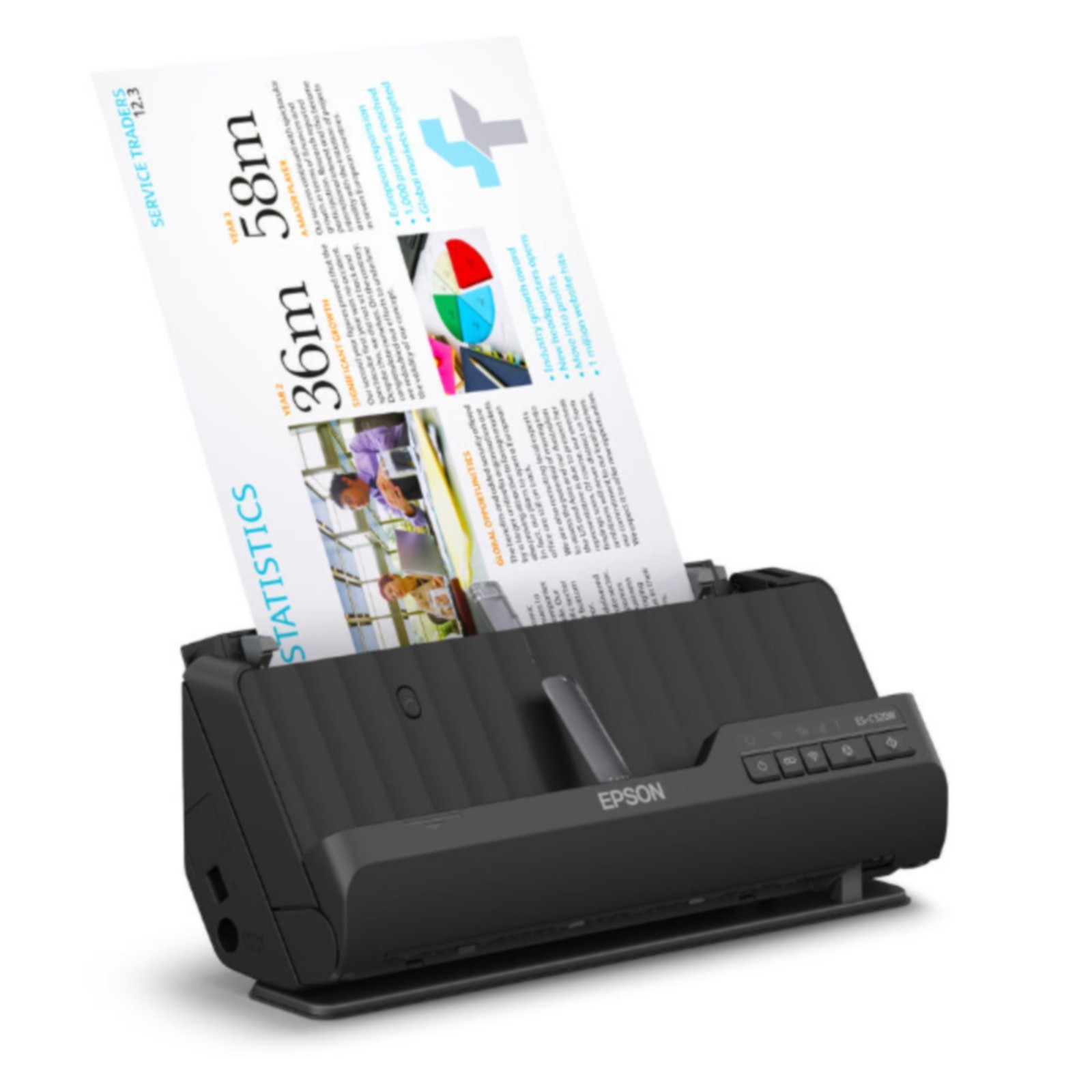 Epson WorkForce ES-C320W Wireless Duplex Document Scanner Wi-Fi USB Compact