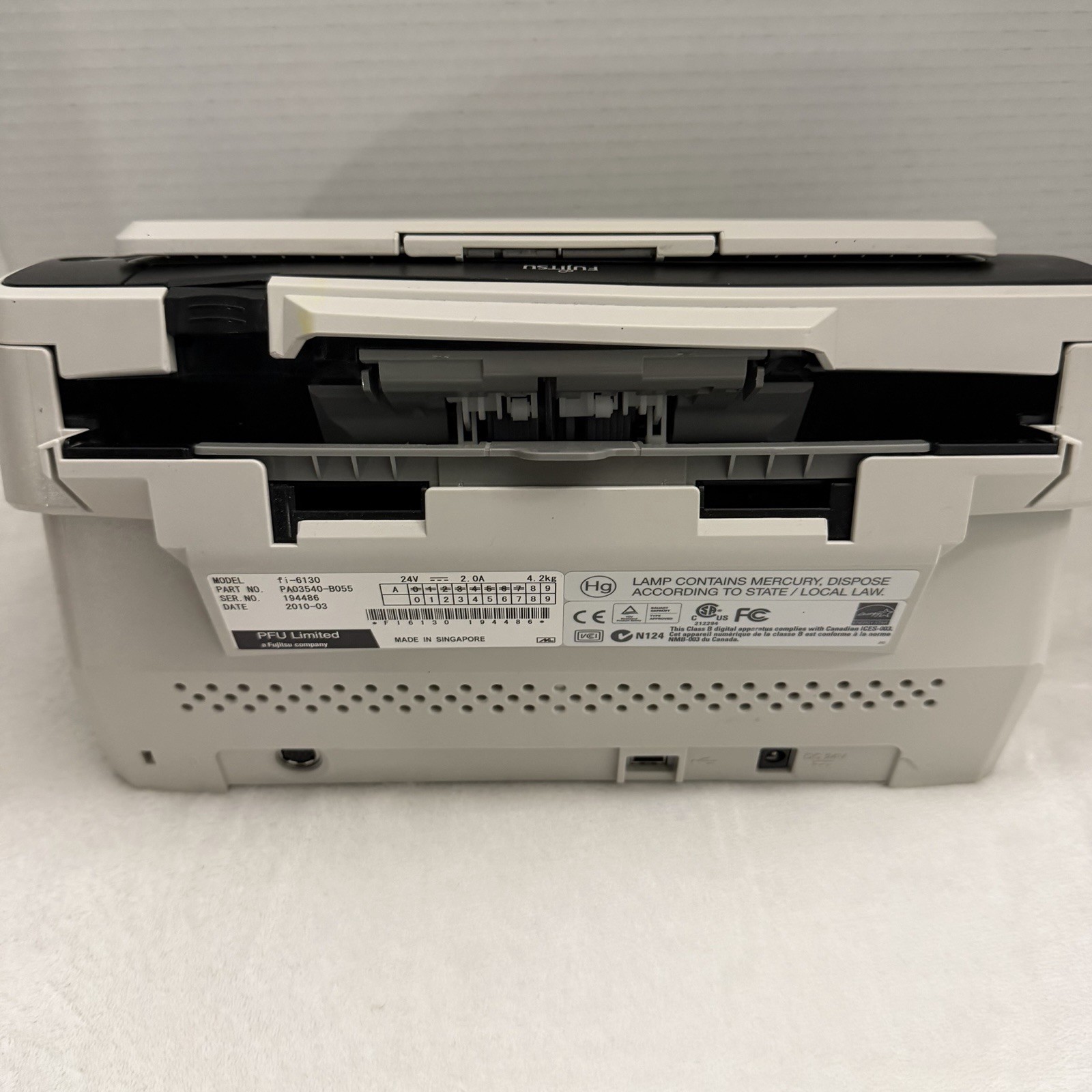 Fujitsu fi-6130 Color Duplex Desktop Document Scanner w/ ADF Paper Chute TESTED