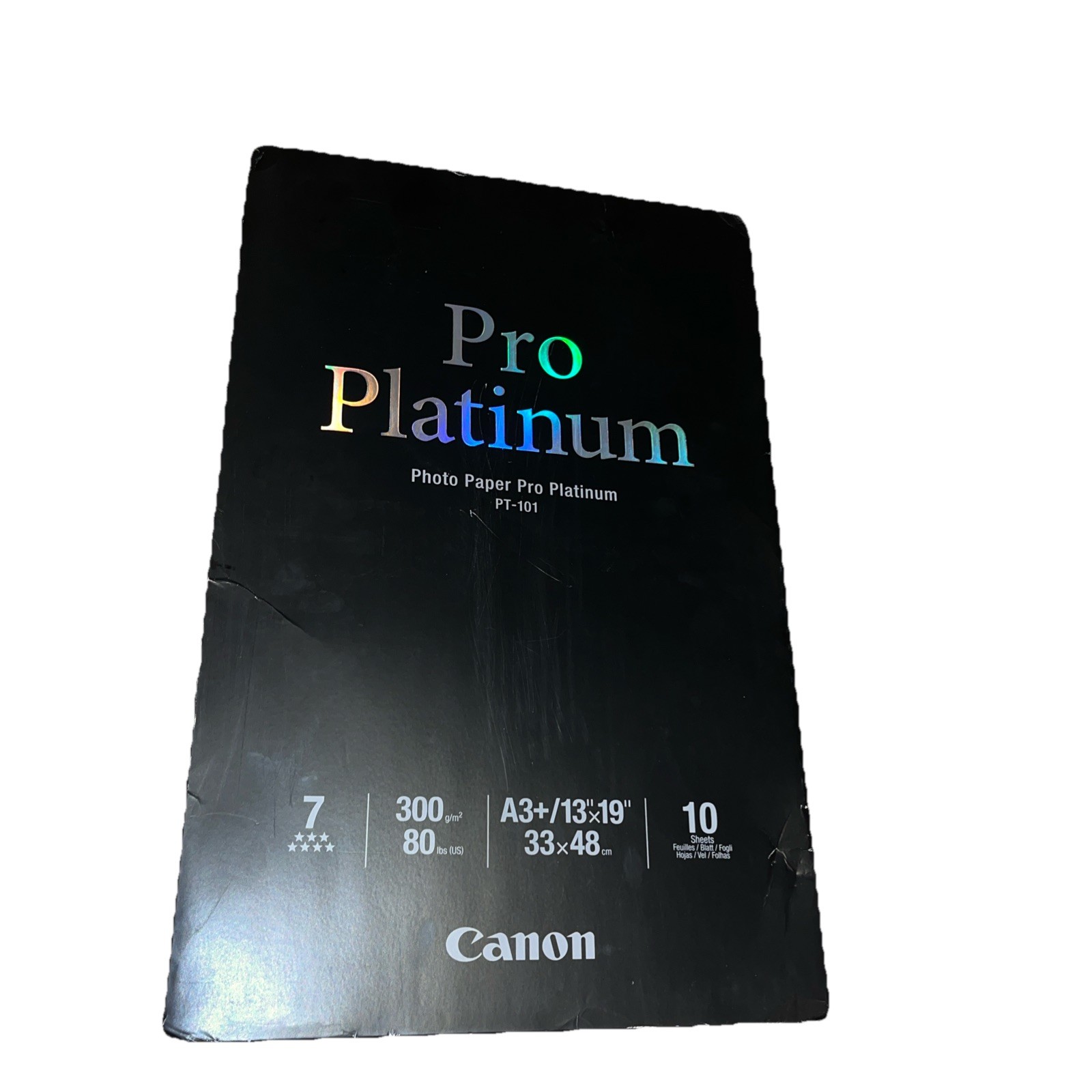 Canon Photo Paper Pro Platinum PT-101 13″ x 19″ A3+/33x48cm Brand New 10 Sheets
