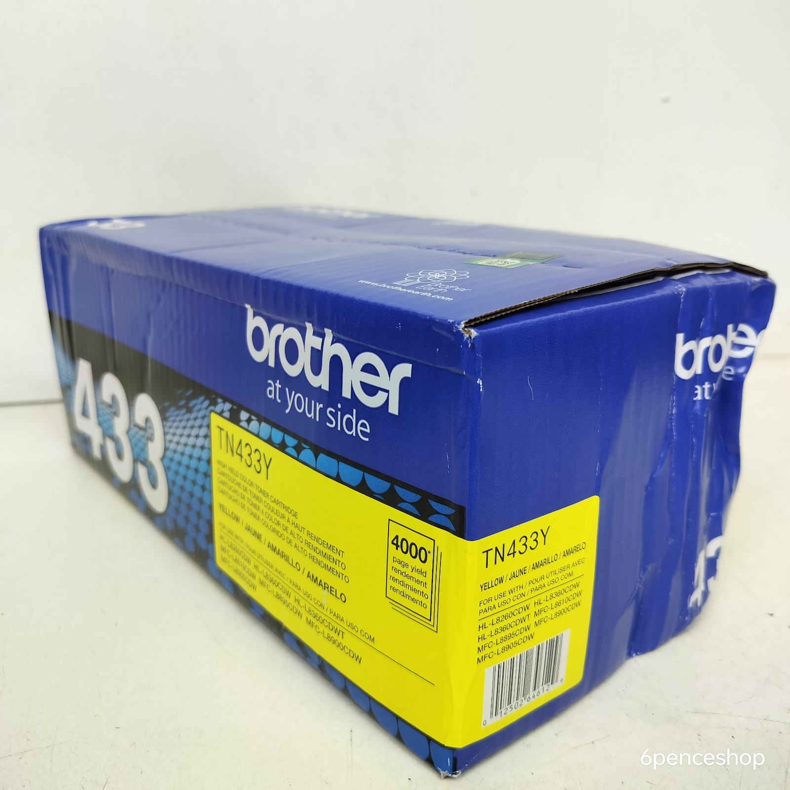 Deformed Box-Brother TN433Y Yellow Toner Cartridge