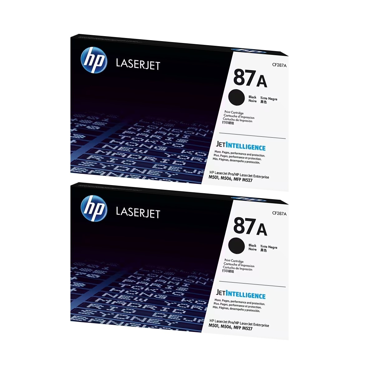 HP 87A Black Standard Yield Toner Cartridge, 8,550 Pages (CF287A), Pack Of 2