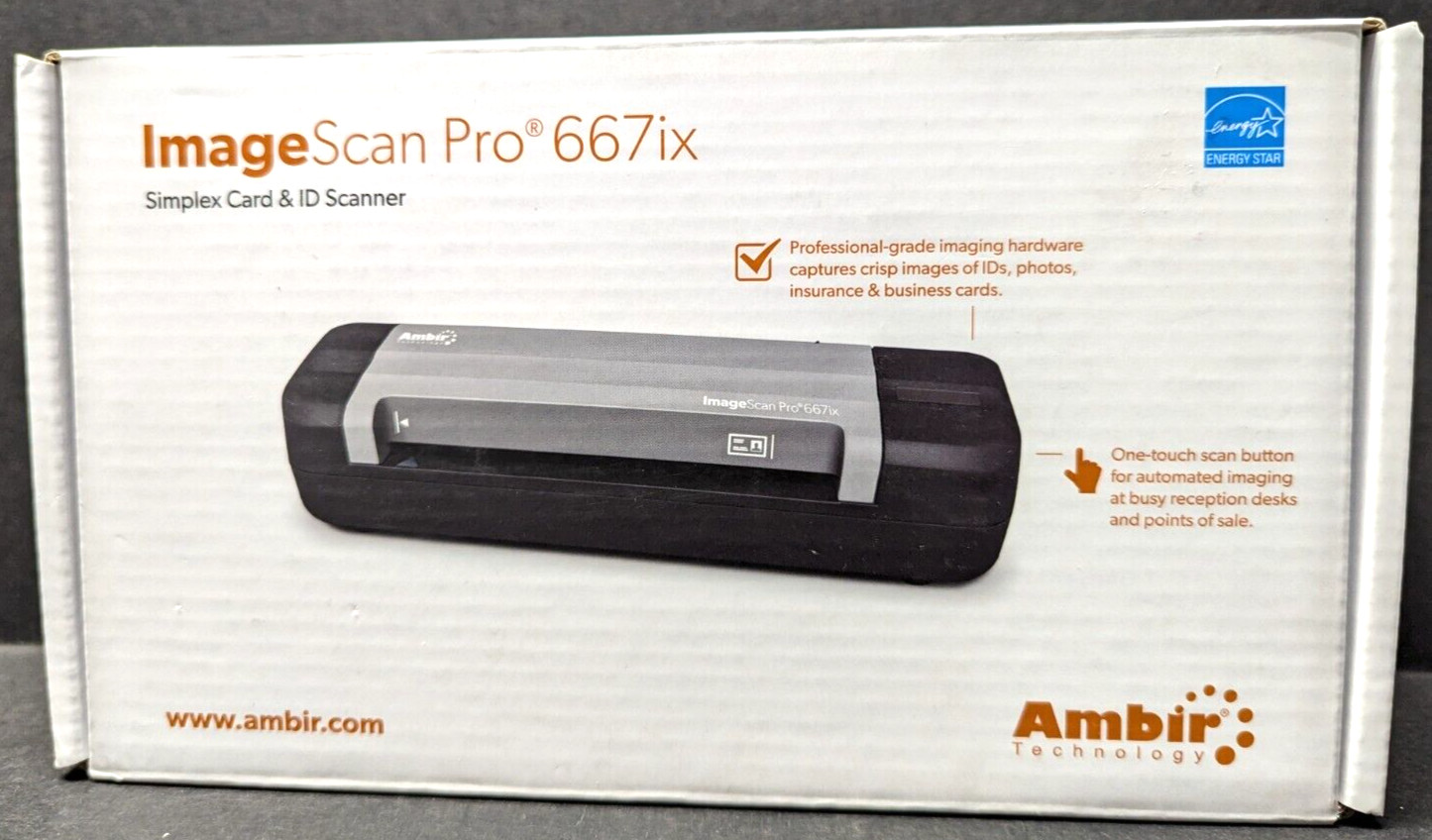 Ambir Technology Simplex Card ID Scanner ImageScan Pro 667ix Scanner New
