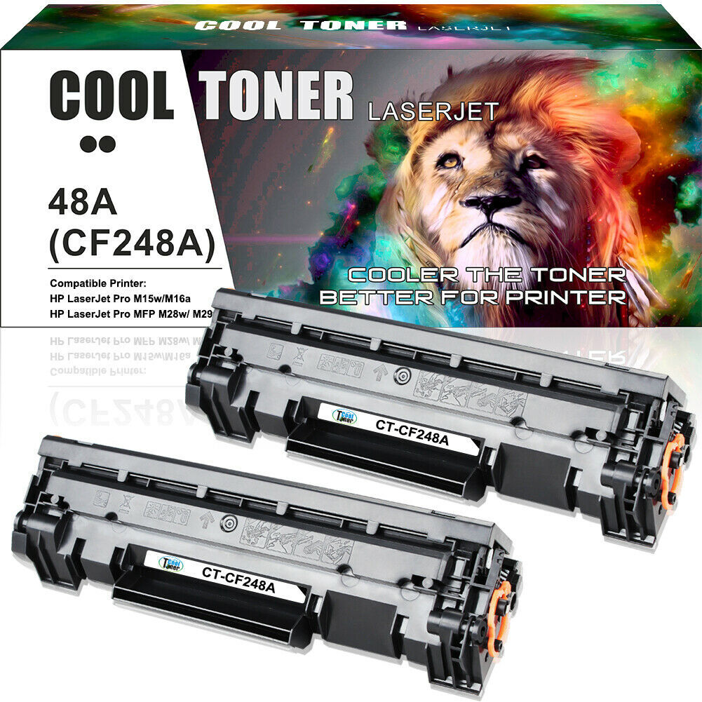 2PK CF248A 48A Toner Cartridge For HP LaserJet M15 M15w M28a M28w M29w M16w M31w