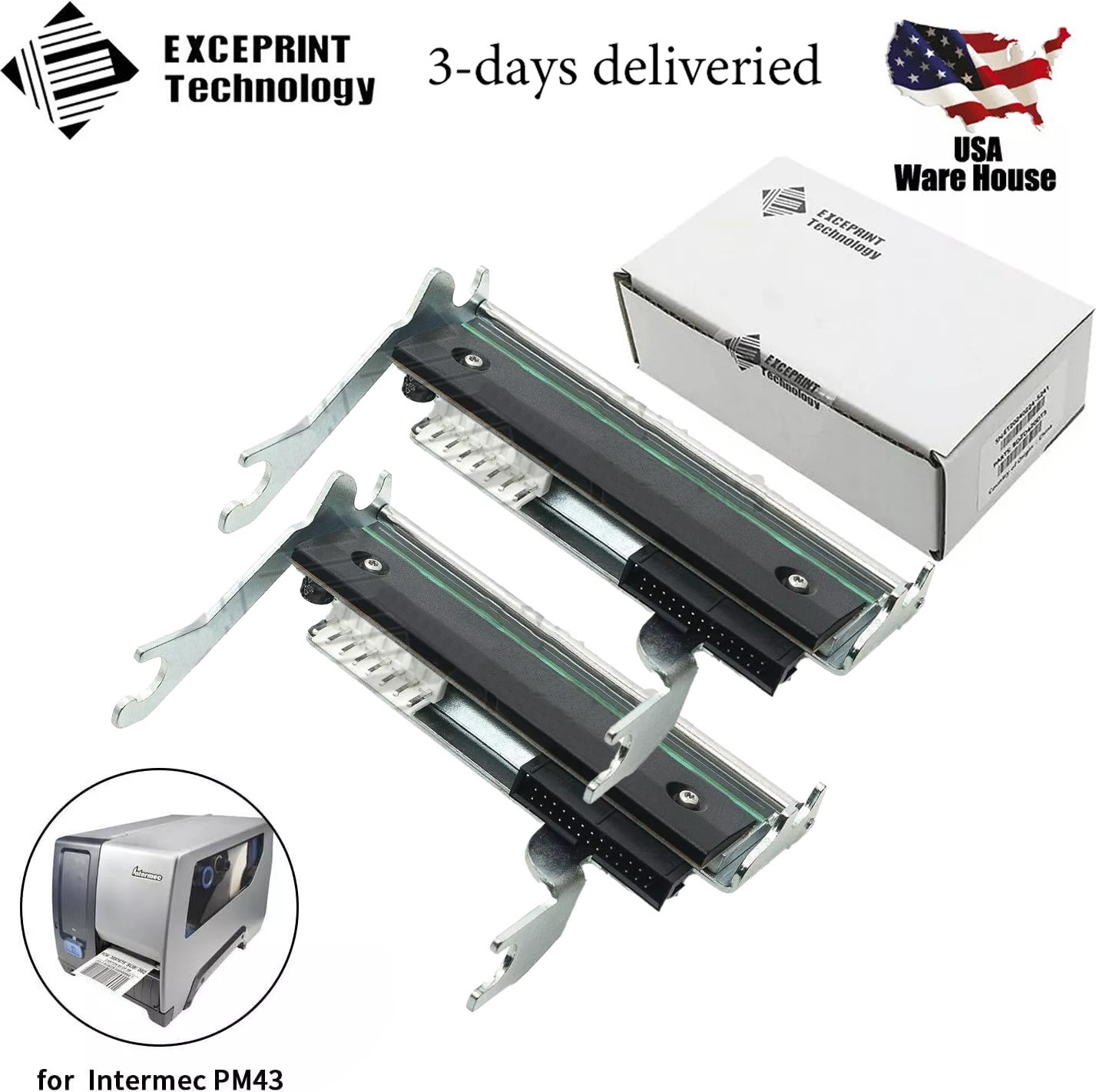 ✅ 2pcs Printhead for Intermec PM43 PM43C Label Printer 300dpi 710-179S-001 New ✅