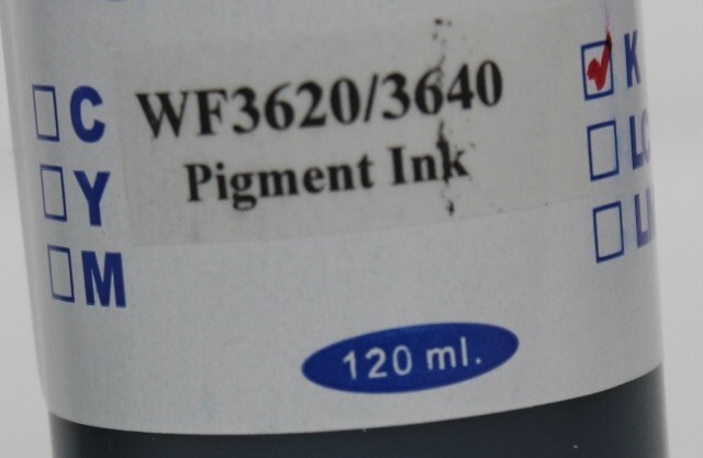 4 x 120ml Pigment Refill Black Ink 480ML for EPSON Workforce WF-3620 3640 7610 7